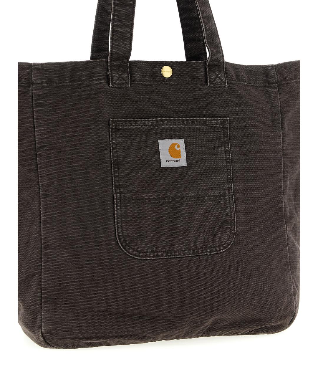 CARHARTT WIP Коричневая хлопковая сумка тоут, фото 3