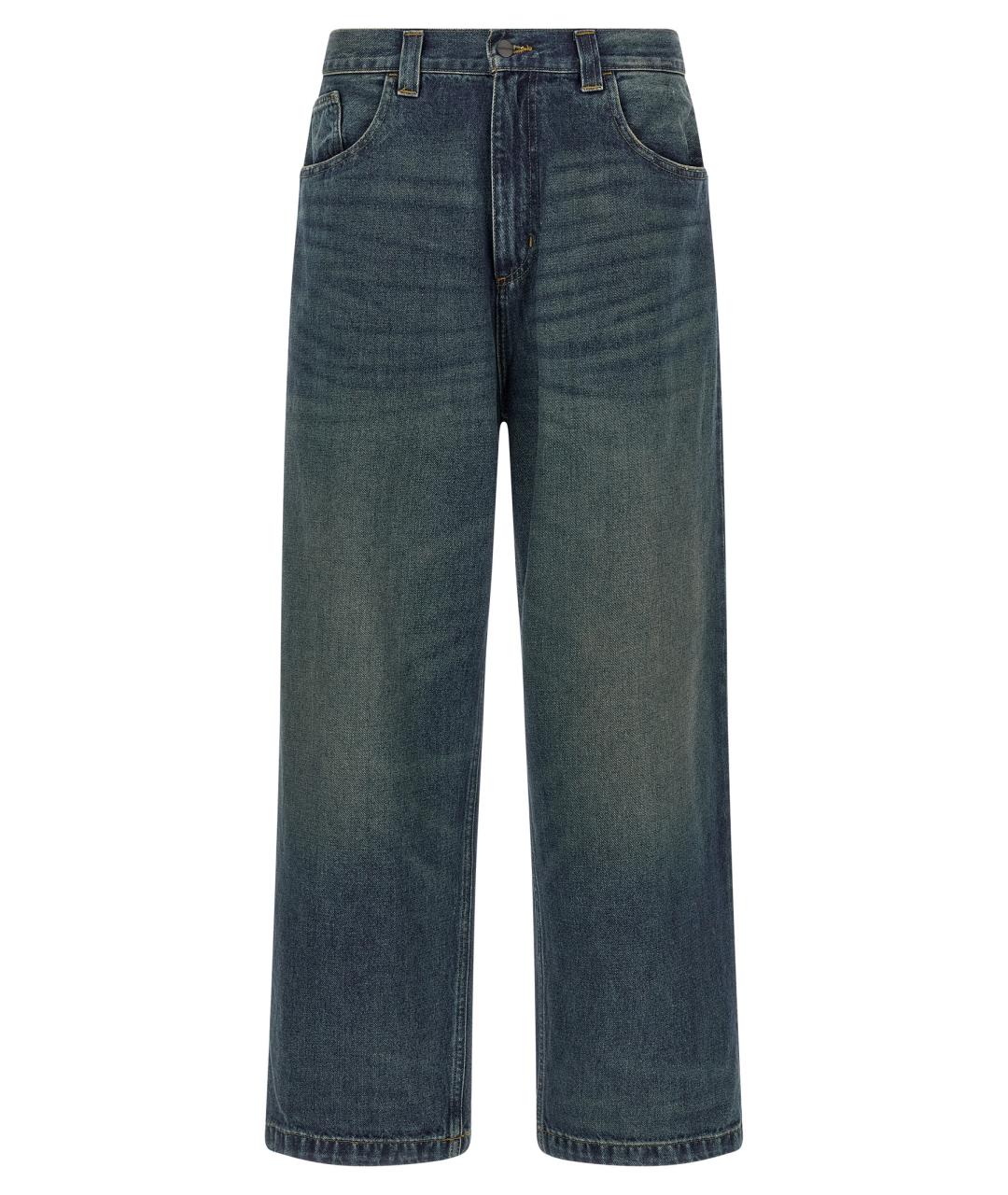 CARHARTT WIP Синие хлопковые прямые джинсы, фото 2