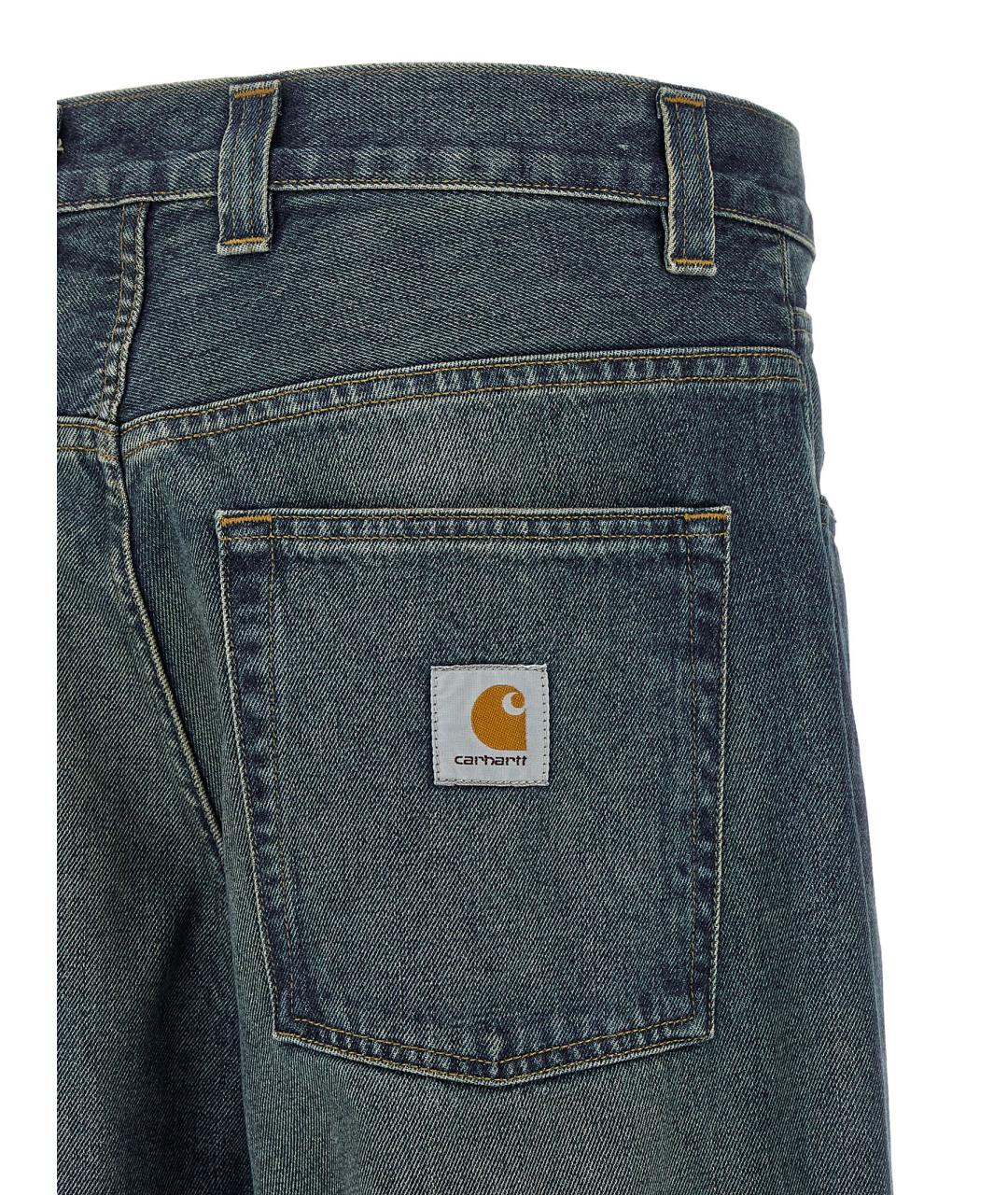 CARHARTT WIP Синие хлопковые прямые джинсы, фото 4