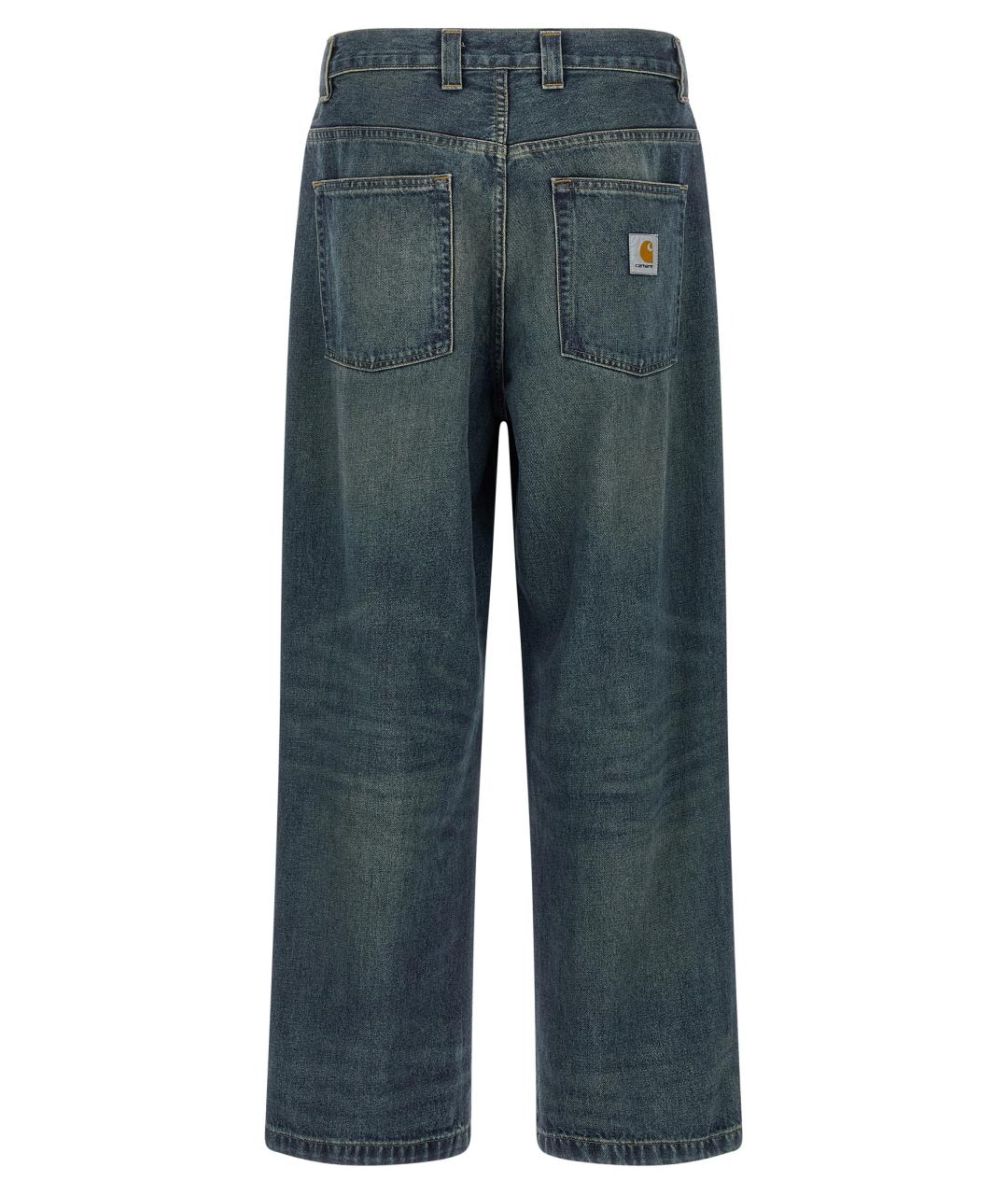 CARHARTT WIP Синие хлопковые прямые джинсы, фото 1