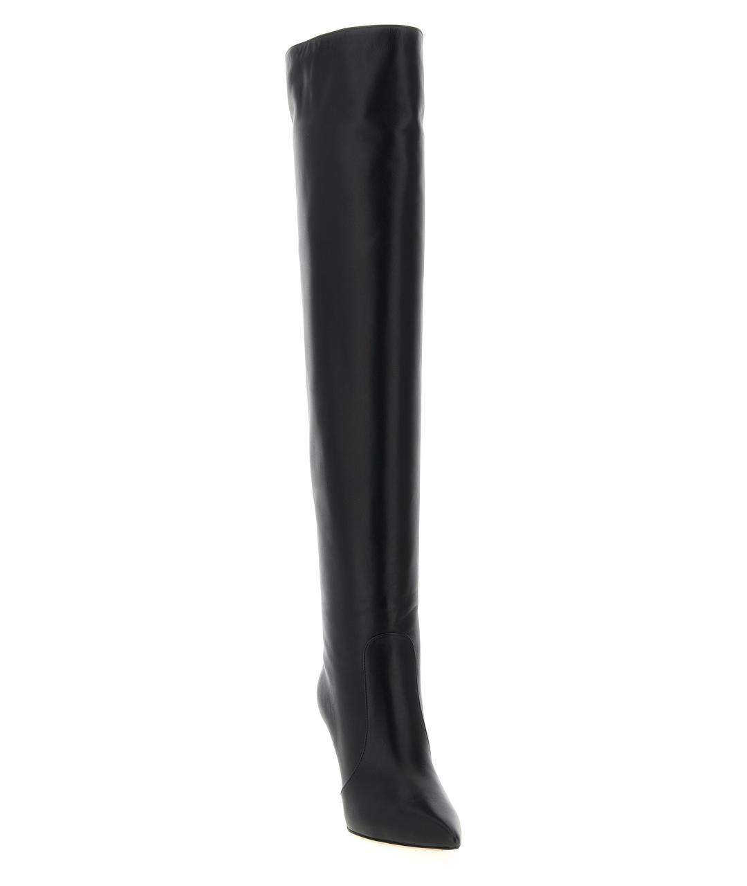 GIANVITO ROSSI Черные кожаные ботфорты, фото 2