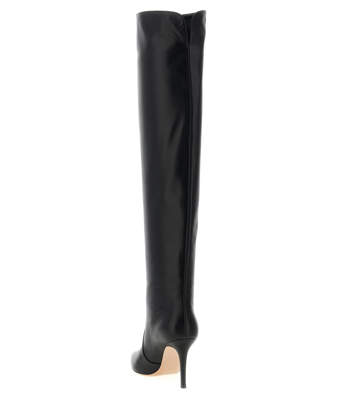 GIANVITO ROSSI Черные кожаные ботфорты, фото 3