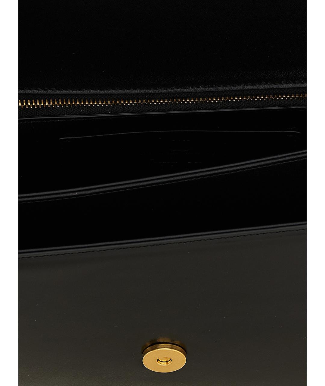 VALENTINO Черная кожаная сумка через плечо, фото 4