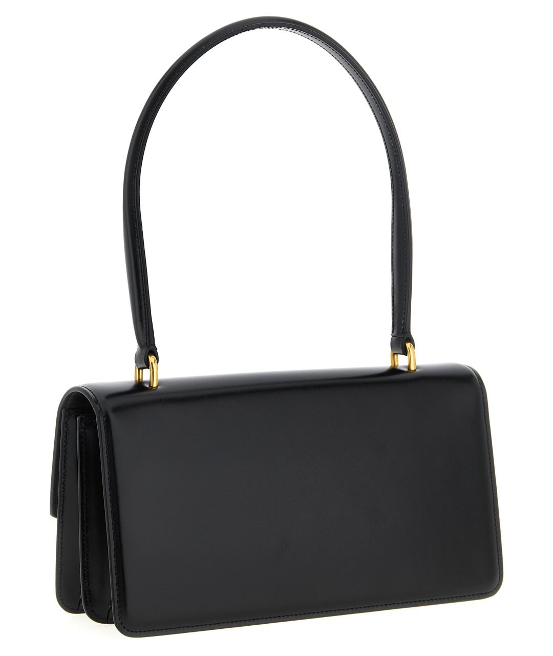 VALENTINO Черная кожаная сумка через плечо, фото 2