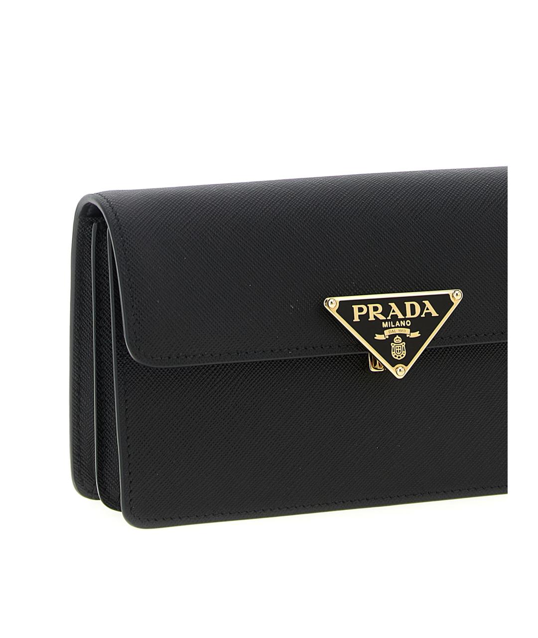 PRADA Черная кожаная сумка через плечо, фото 3