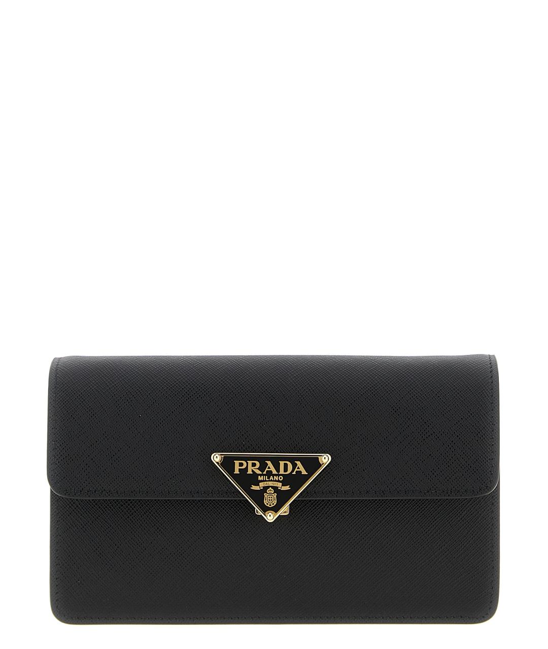 PRADA Черная кожаная сумка через плечо, фото 1