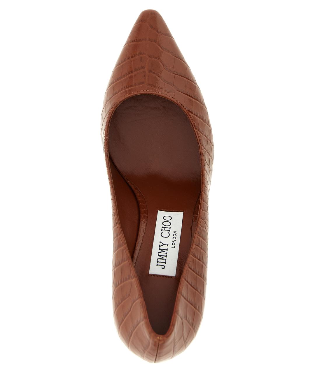 JIMMY CHOO Коричневые кожаные туфли, фото 4