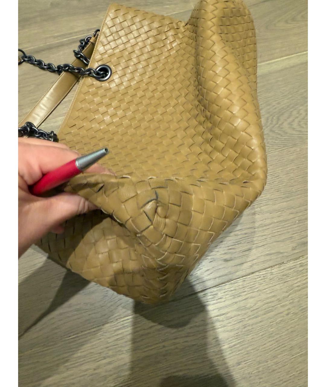 BOTTEGA VENETA Коричневая кожаная сумка тоут, фото 6