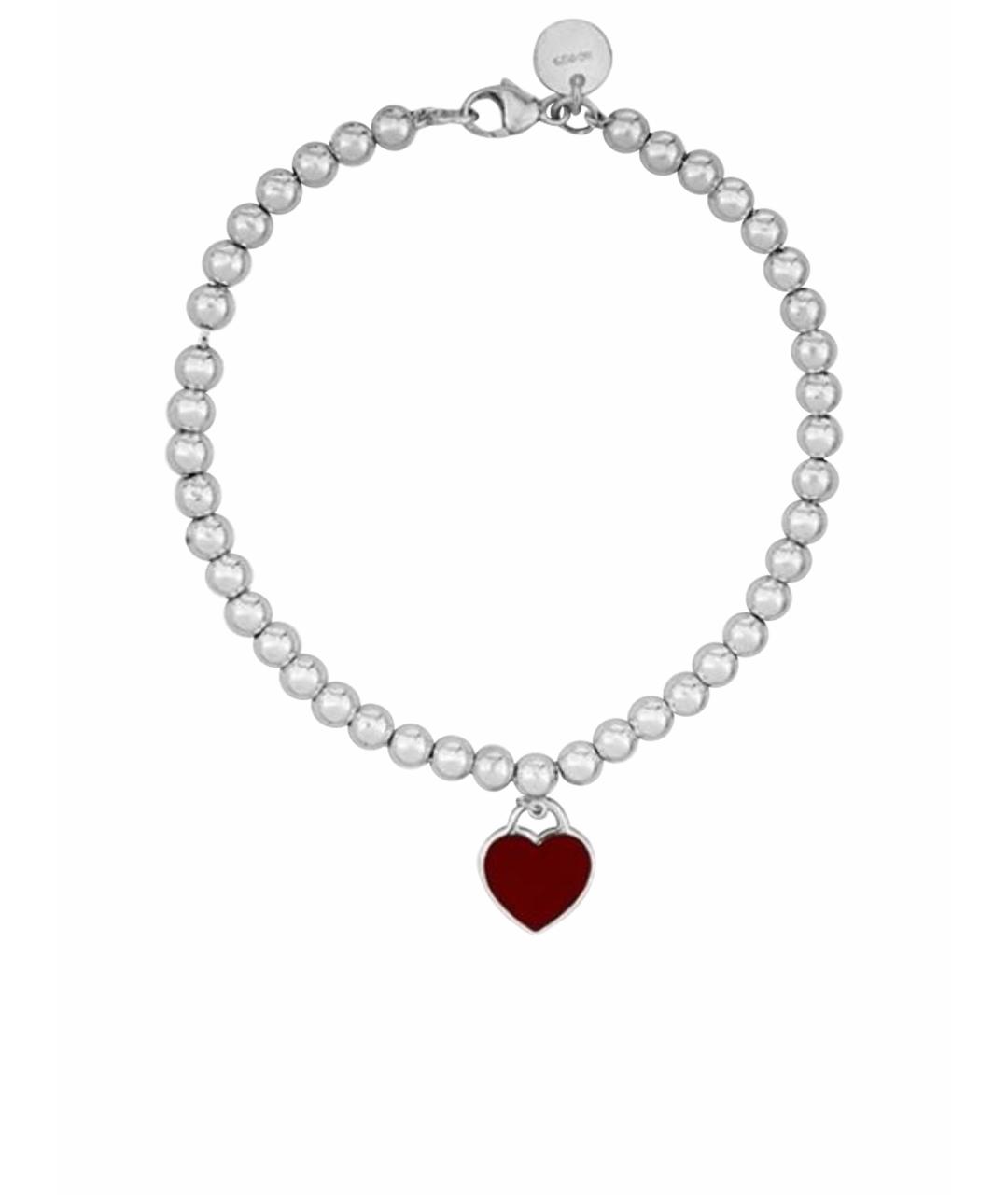 TIFFANY&CO Бордовый серебряный браслет, фото 1