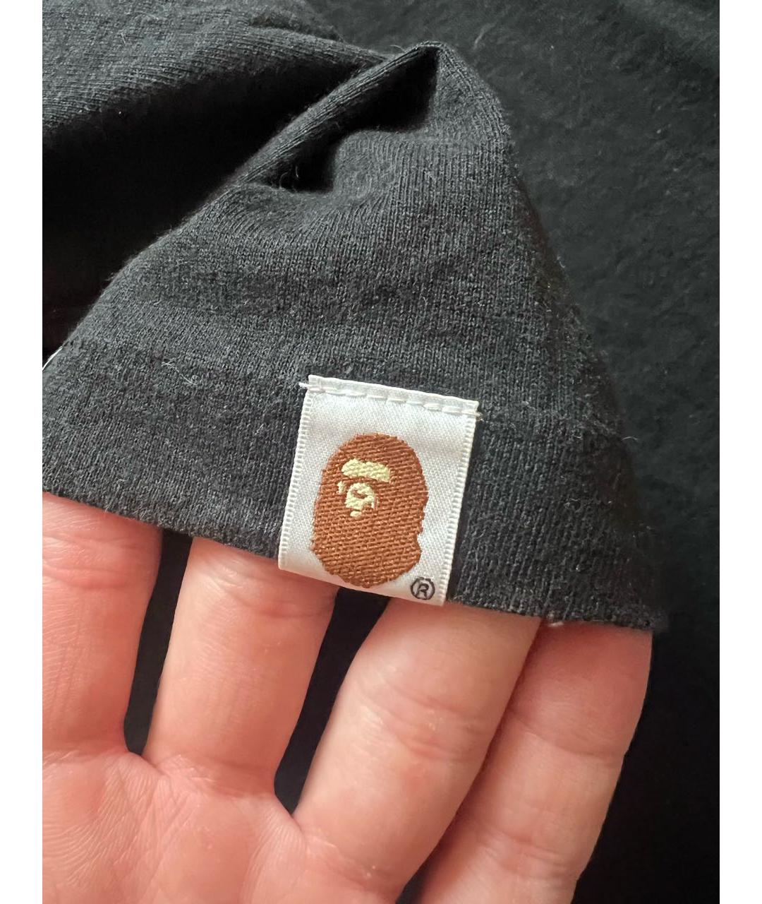 A BATHING APE Черная хлопковая футболка, фото 7