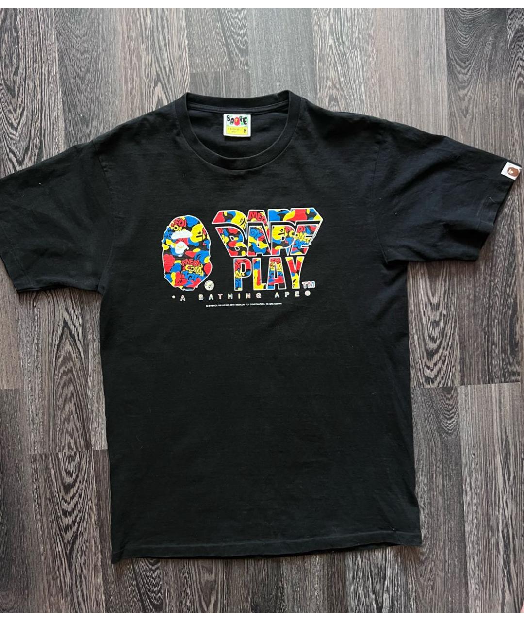 A BATHING APE Черная хлопковая футболка, фото 8