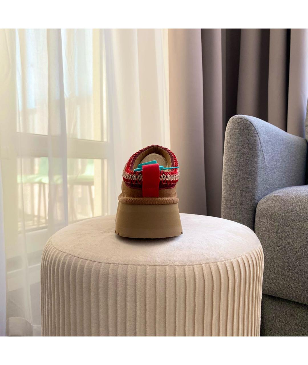 UGG AUSTRALIA Коричневые кожаные мюли, фото 4