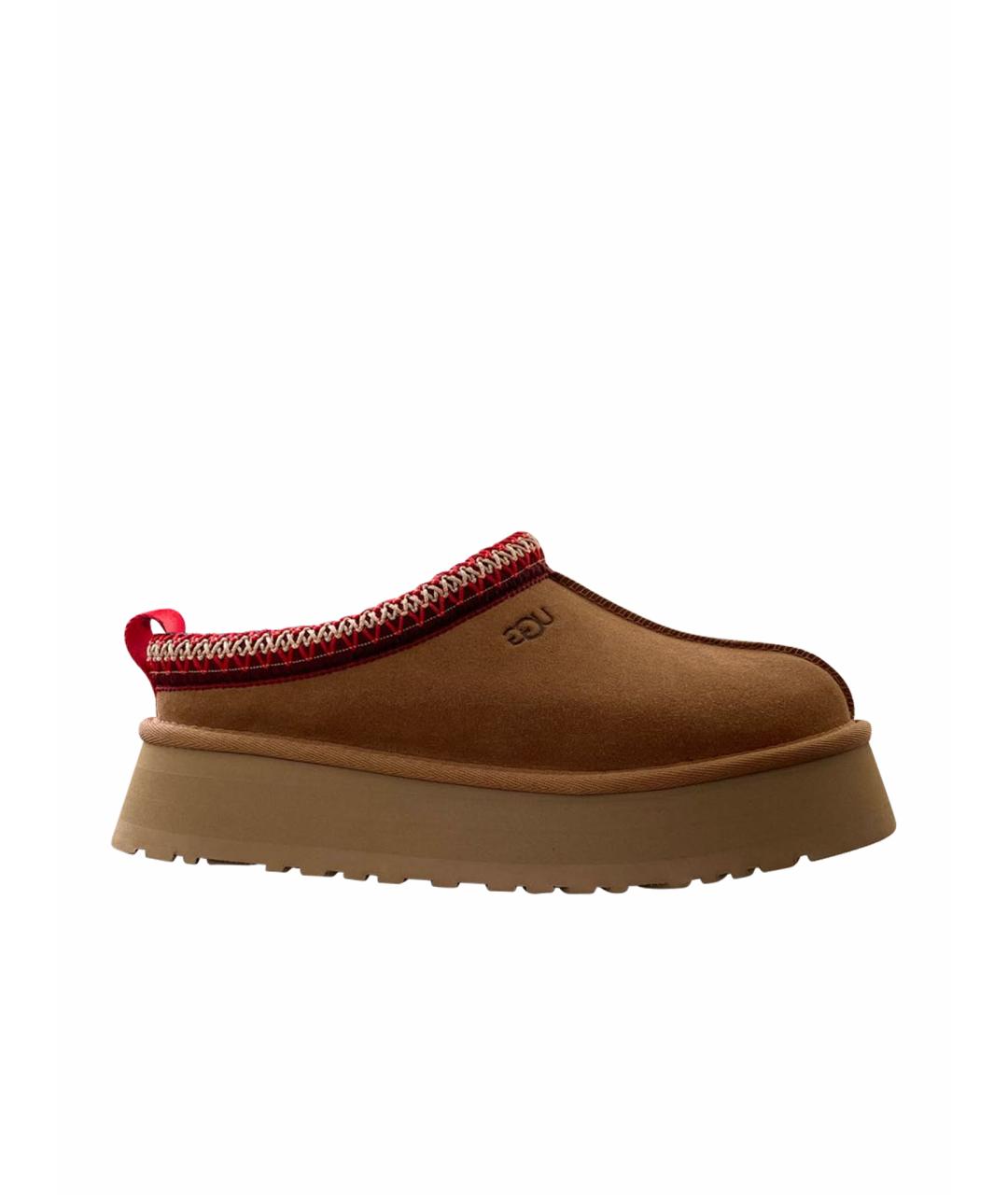 UGG AUSTRALIA Коричневые кожаные мюли, фото 1