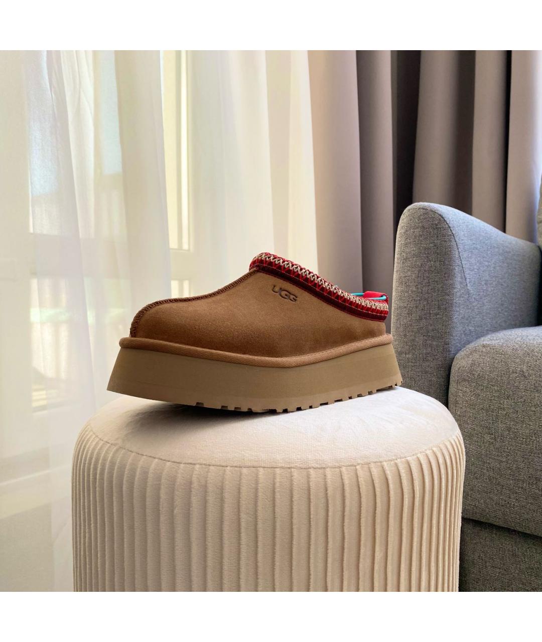 UGG AUSTRALIA Коричневые кожаные мюли, фото 2