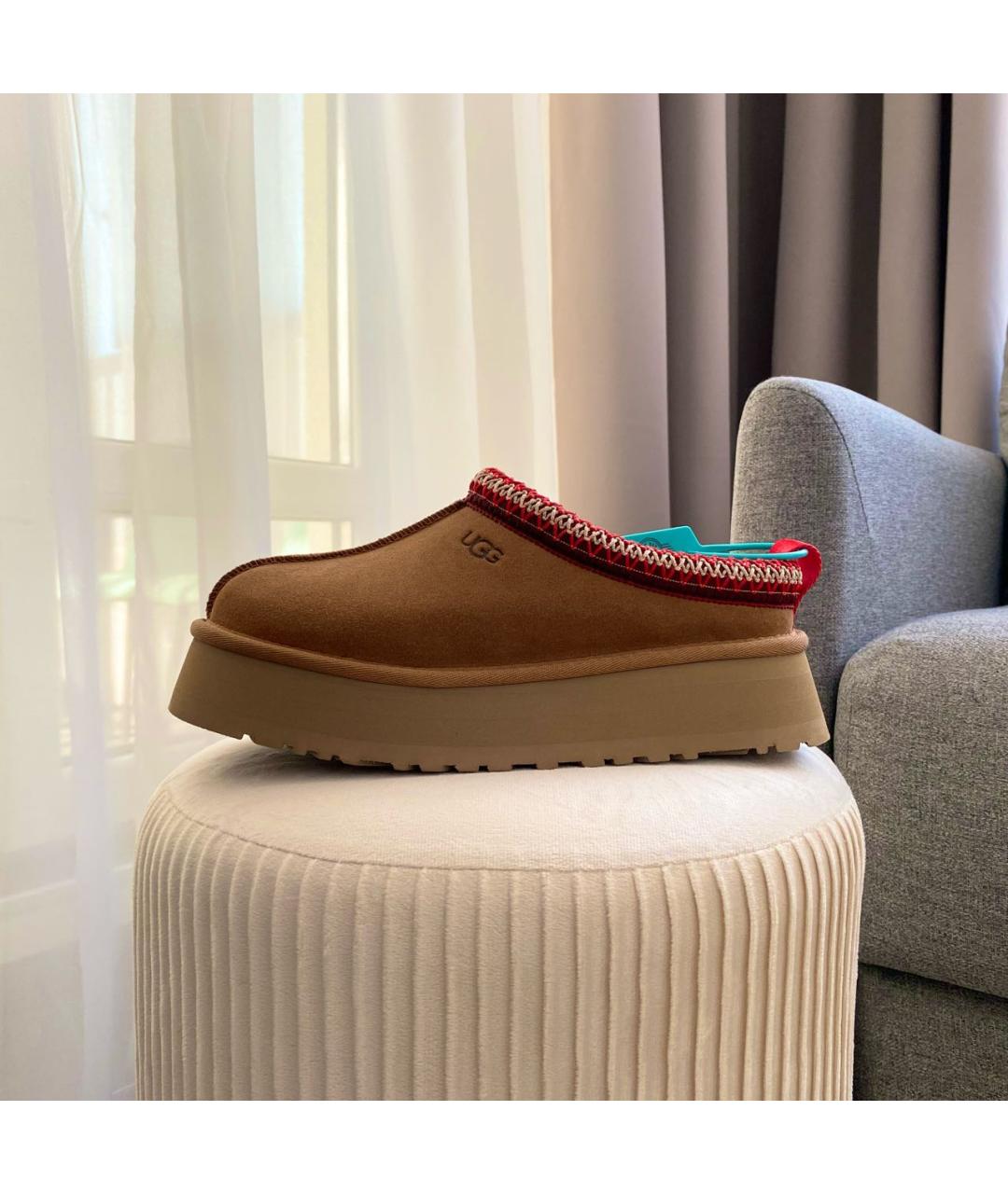 UGG AUSTRALIA Коричневые кожаные мюли, фото 9
