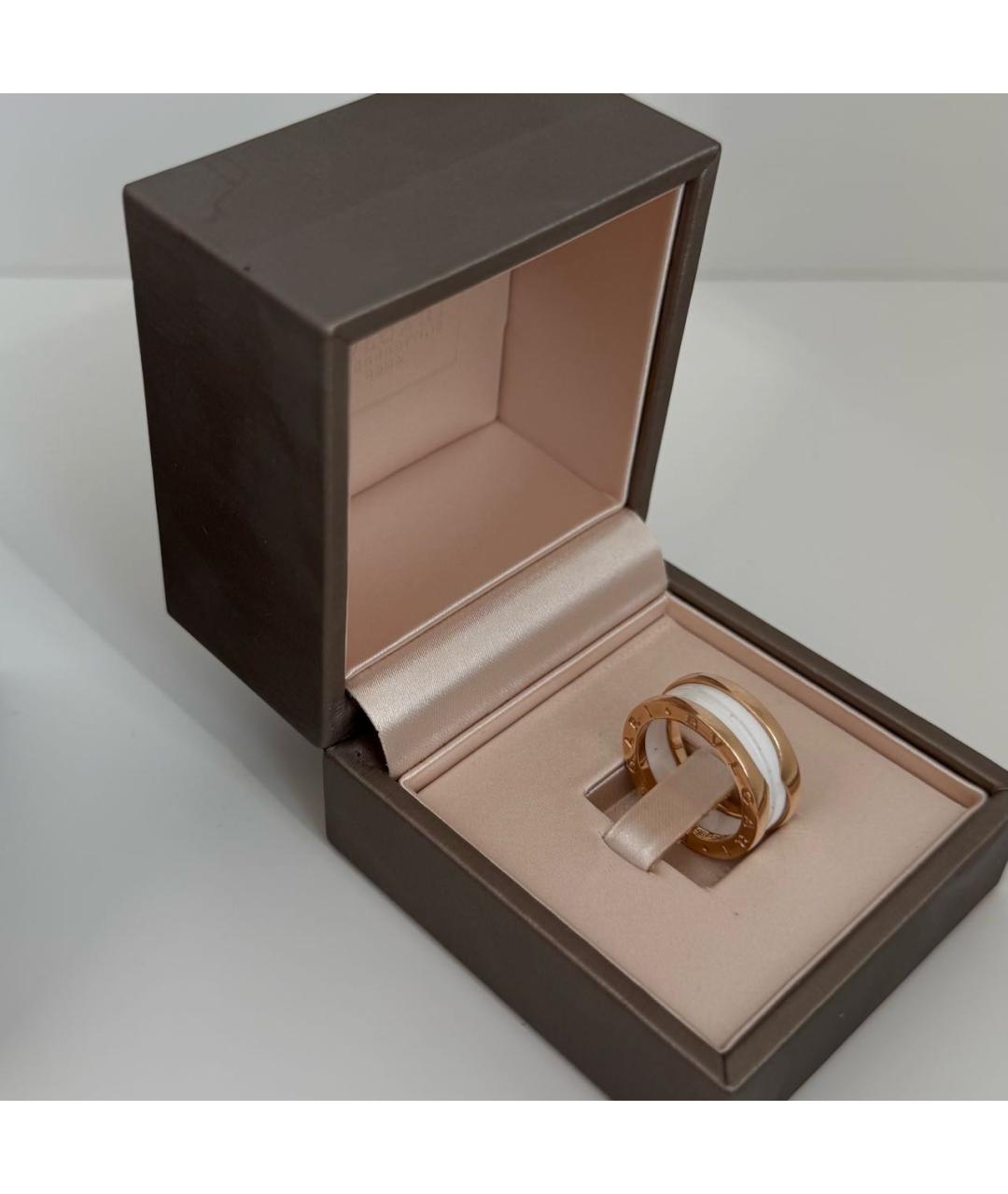 BVLGARI Белое кольцо из розового золота, фото 3