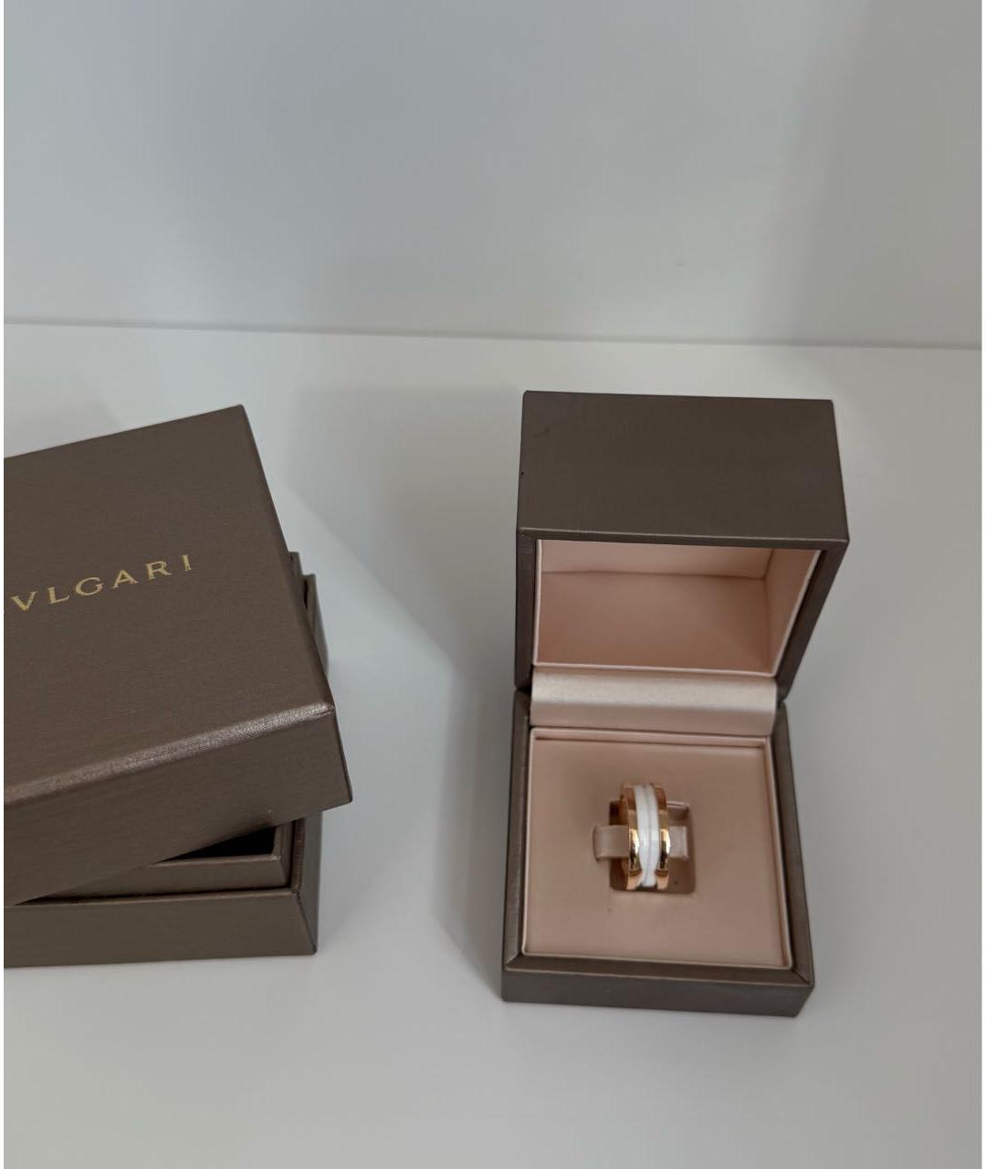 BVLGARI Белое кольцо из розового золота, фото 2