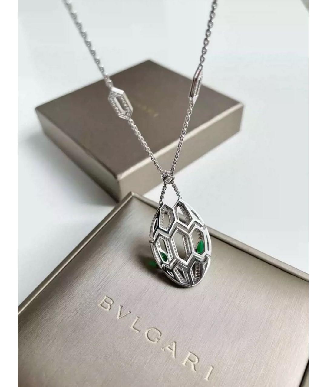 BVLGARI Серебряная подвеска из белого золота, фото 3