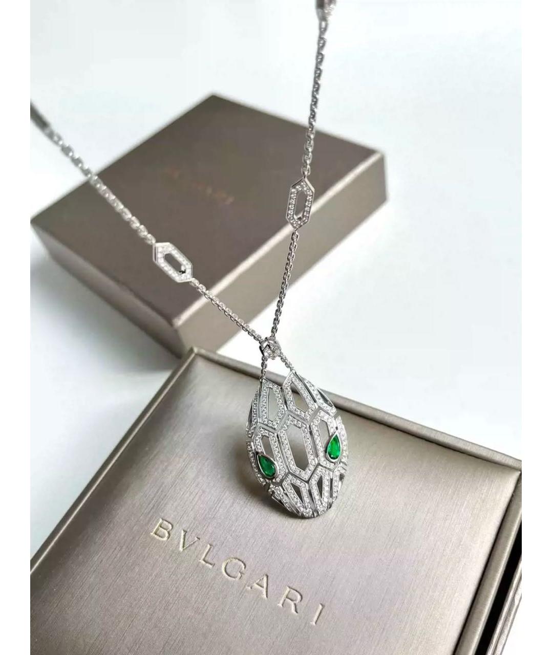 BVLGARI Серебряная подвеска из белого золота, фото 2