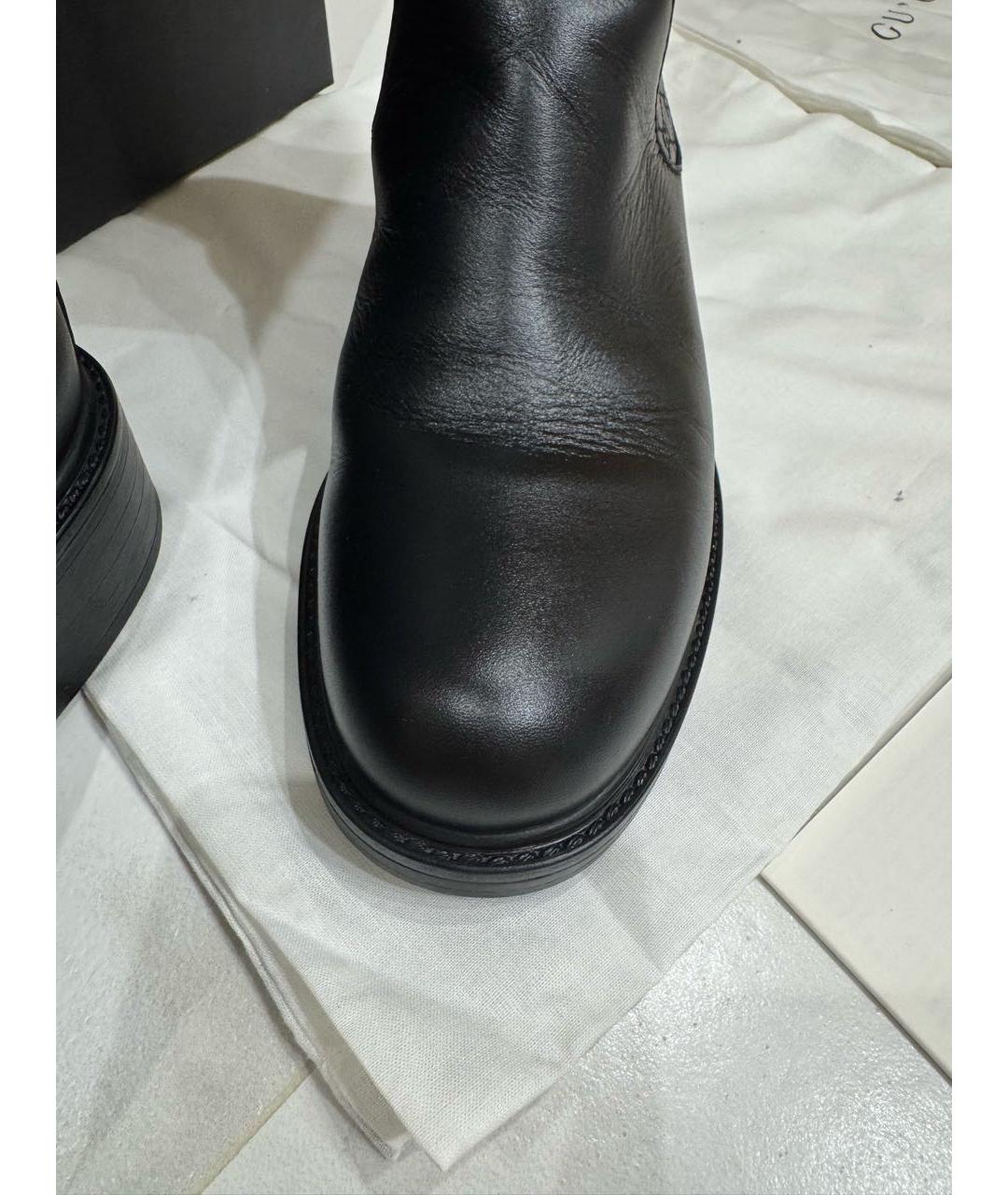 GUCCI Черные кожаные сапоги, фото 6