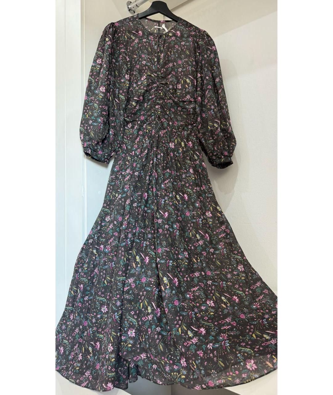 ISABEL MARANT ETOILE Черное хлопковое повседневное платье, фото 3