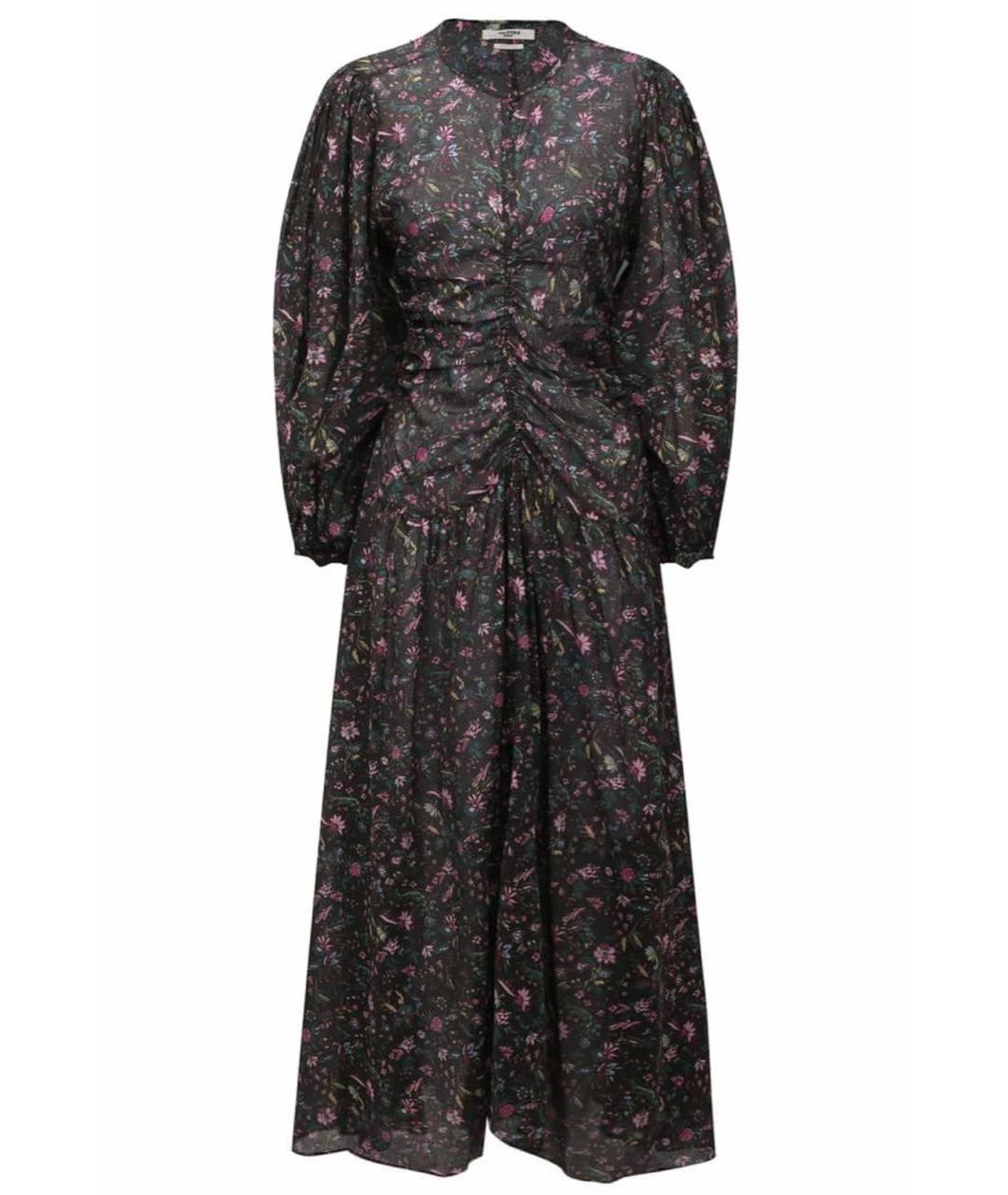 ISABEL MARANT ETOILE Черное хлопковое повседневное платье, фото 1