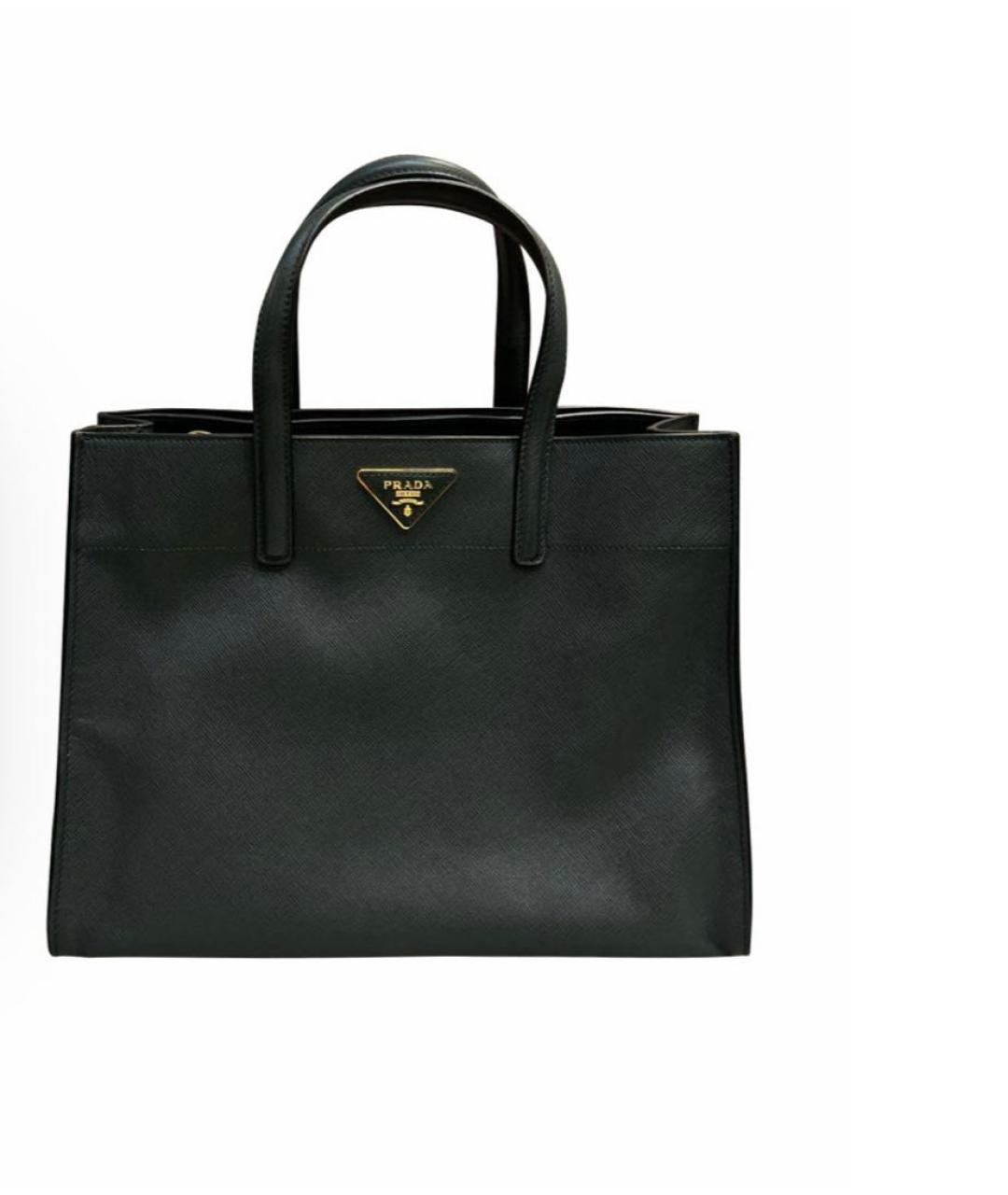 PRADA Зеленая кожаная сумка тоут, фото 1