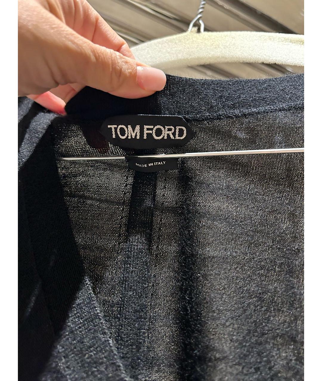 TOM FORD Черный кашемировый джемпер / свитер, фото 3