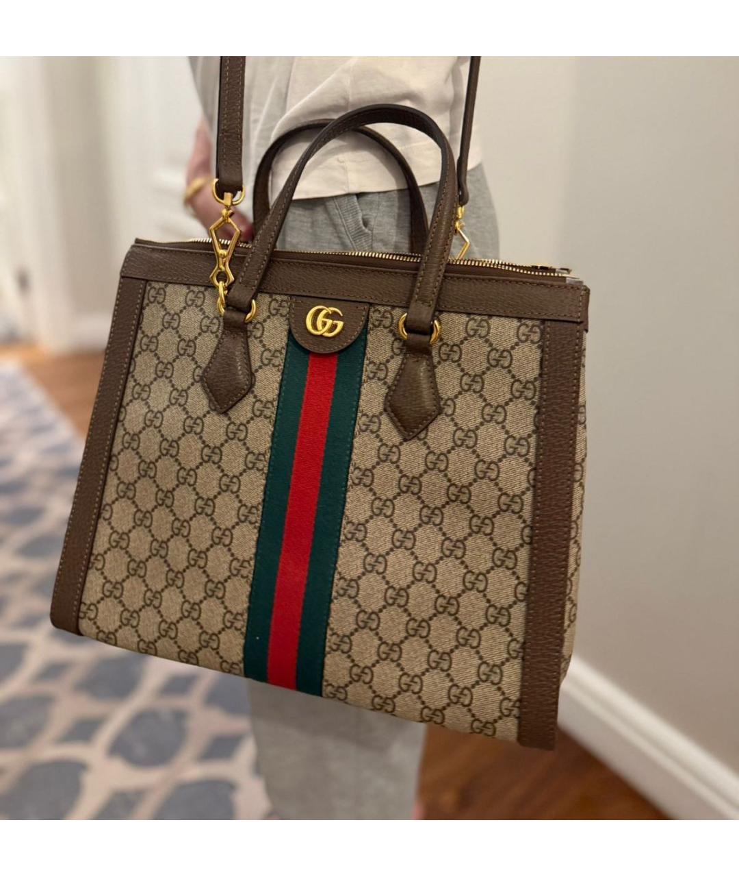 GUCCI Коричневая сумка тоут, фото 4
