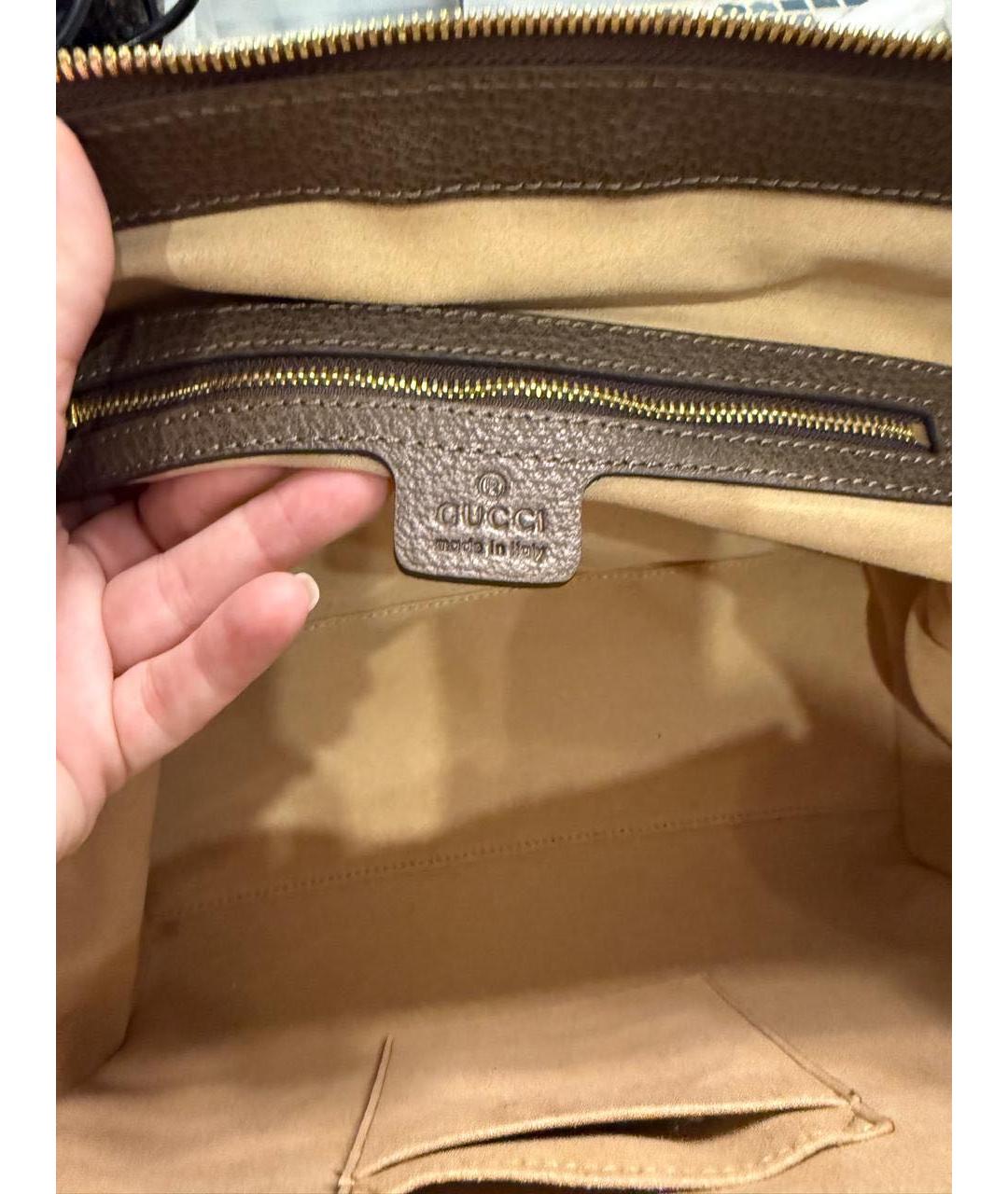 GUCCI Коричневая сумка тоут, фото 8