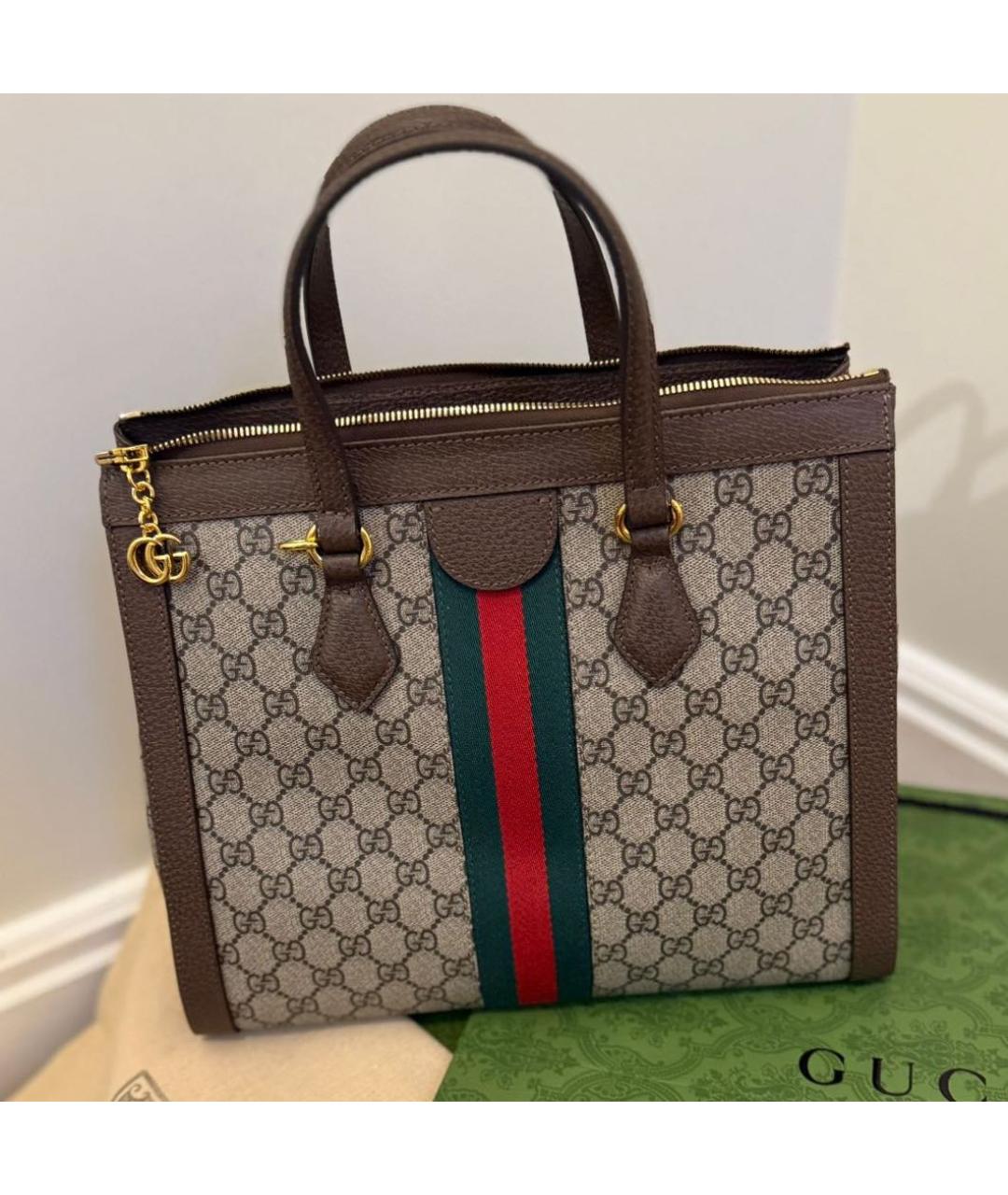 GUCCI Коричневая сумка тоут, фото 2