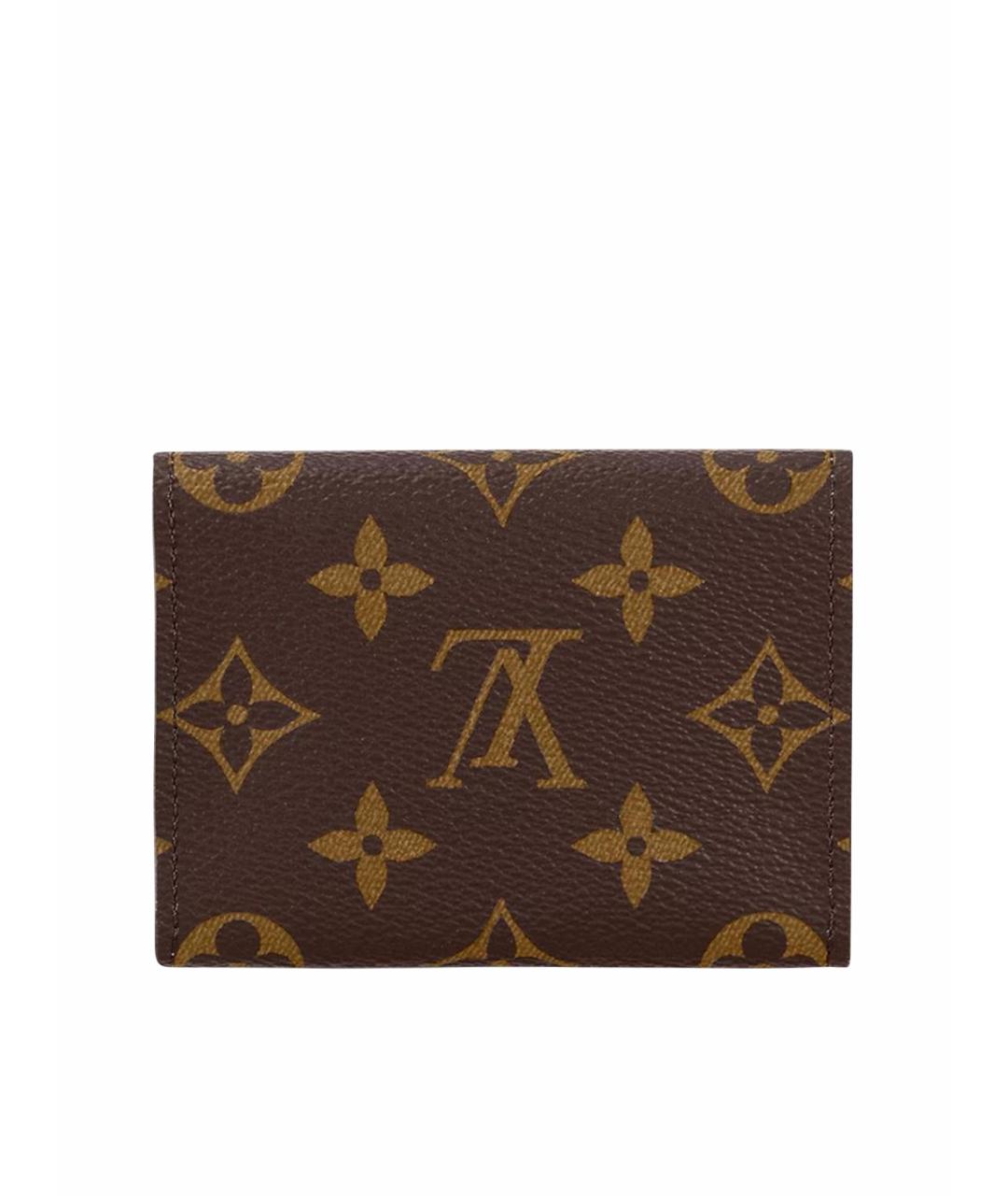 LOUIS VUITTON Коричневый кожаный кошелек, фото 1