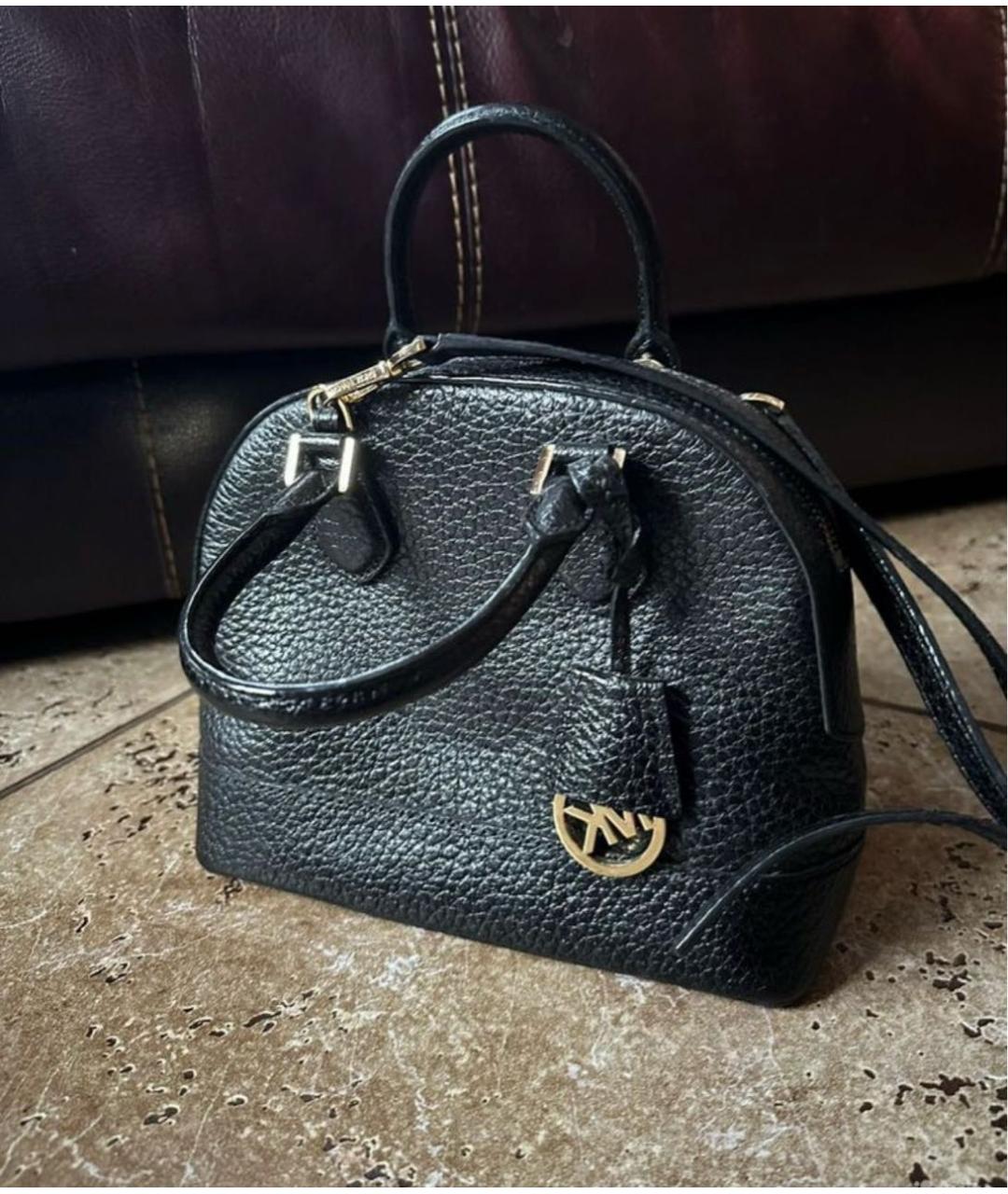 MICHAEL KORS Черная кожаная сумка через плечо, фото 5