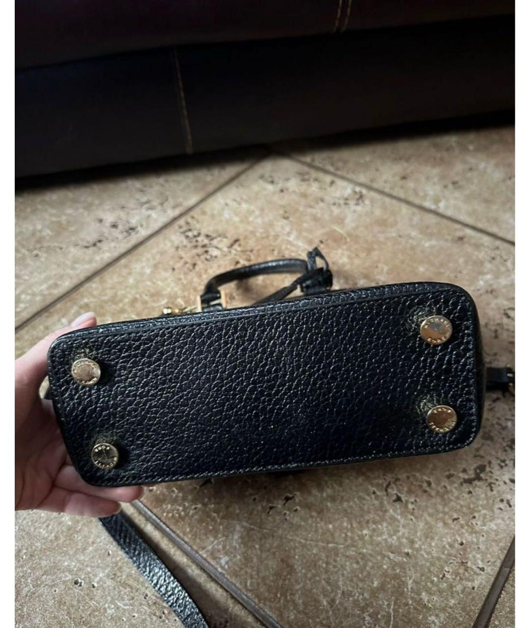 MICHAEL KORS Черная кожаная сумка через плечо, фото 4