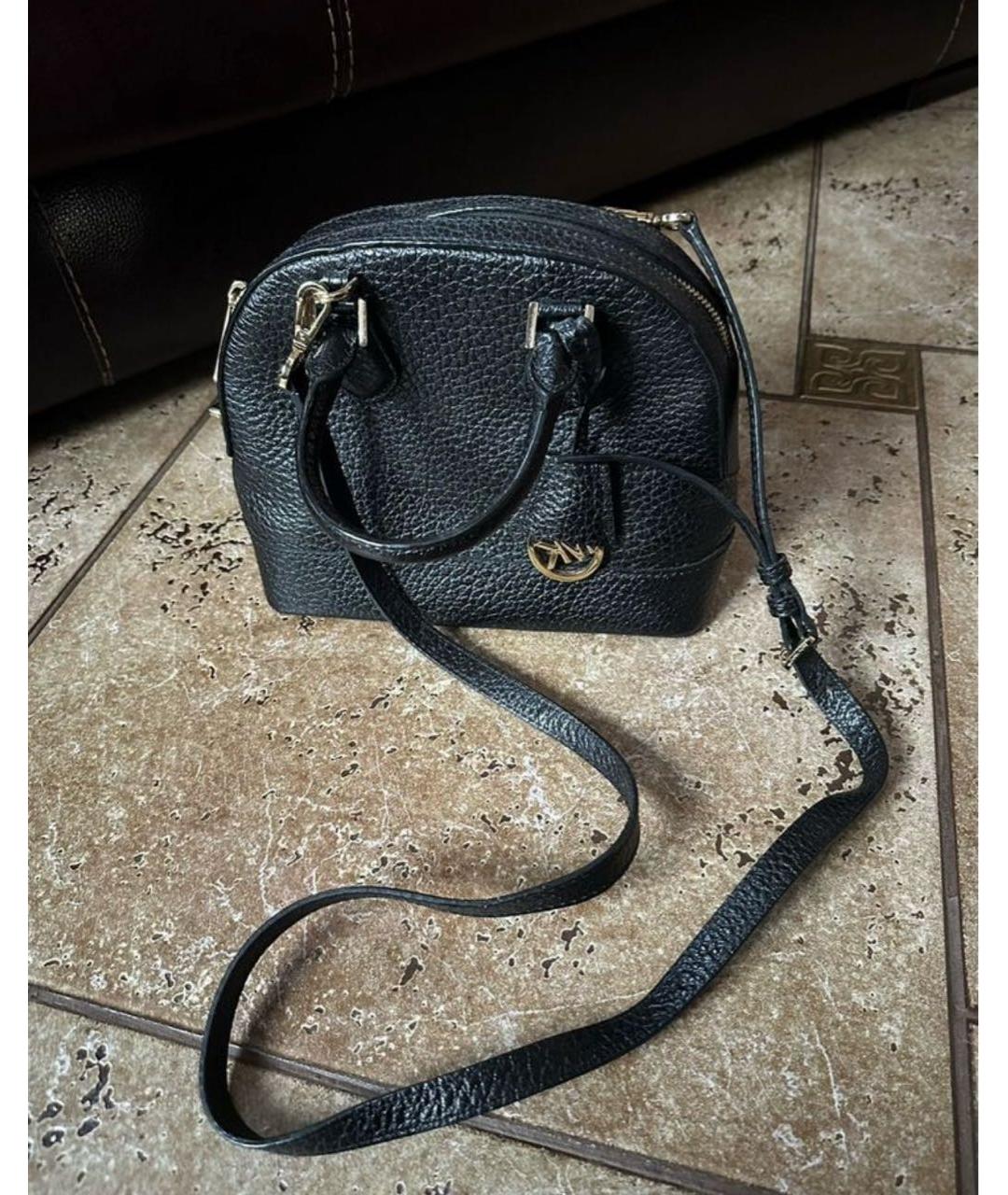 MICHAEL KORS Черная кожаная сумка через плечо, фото 3