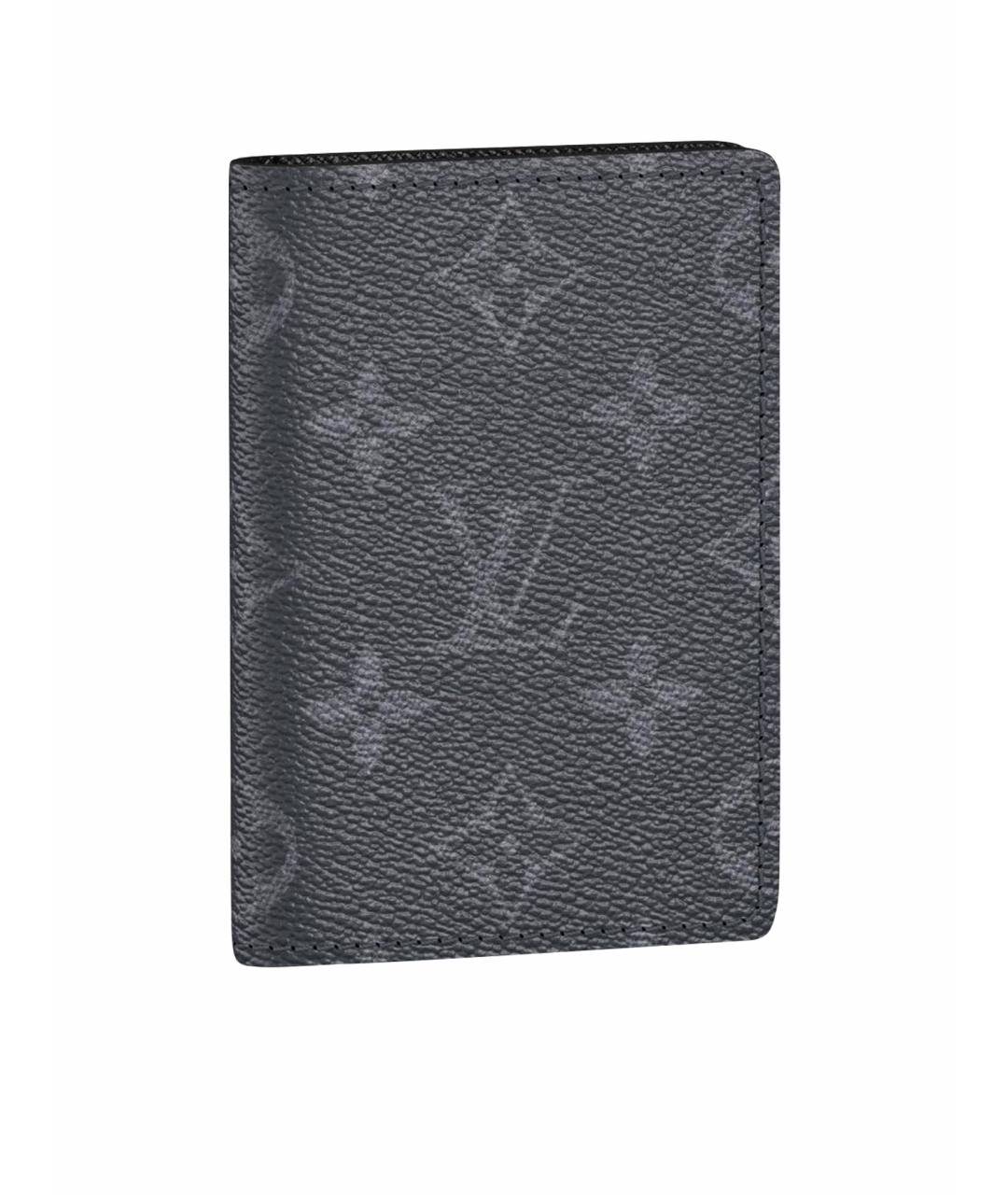 LOUIS VUITTON Антрацитовый кардхолдер из искусственной кожи, фото 1
