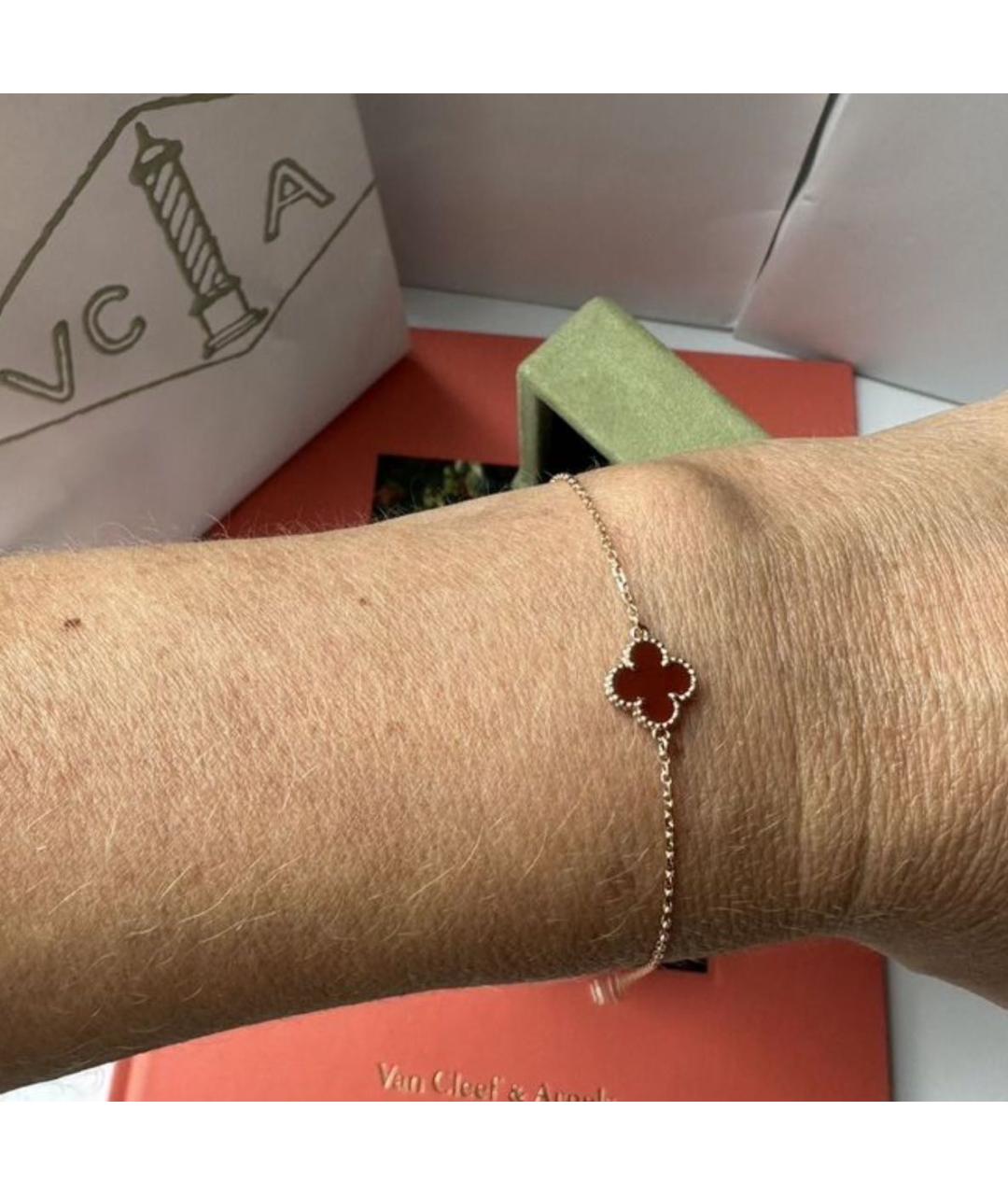 VAN CLEEF & ARPELS Бордовый браслет из розового золота, фото 3