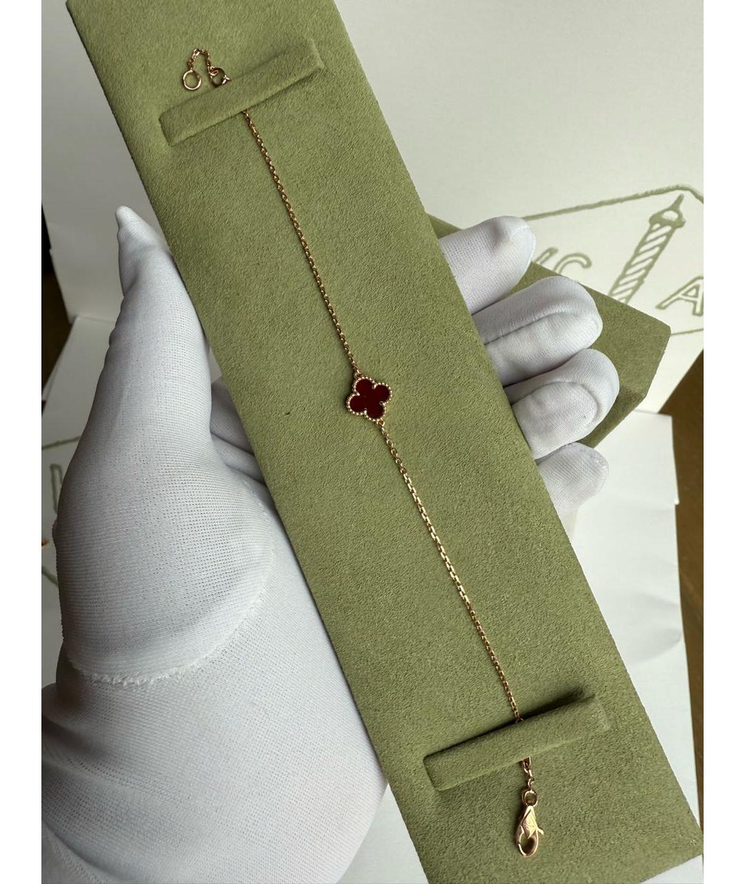 VAN CLEEF & ARPELS Бордовый браслет из розового золота, фото 2