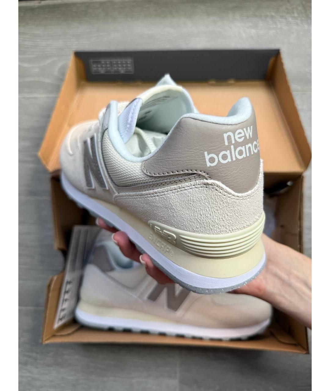 NEW BALANCE Бежевые низкие кроссовки / кеды, фото 5