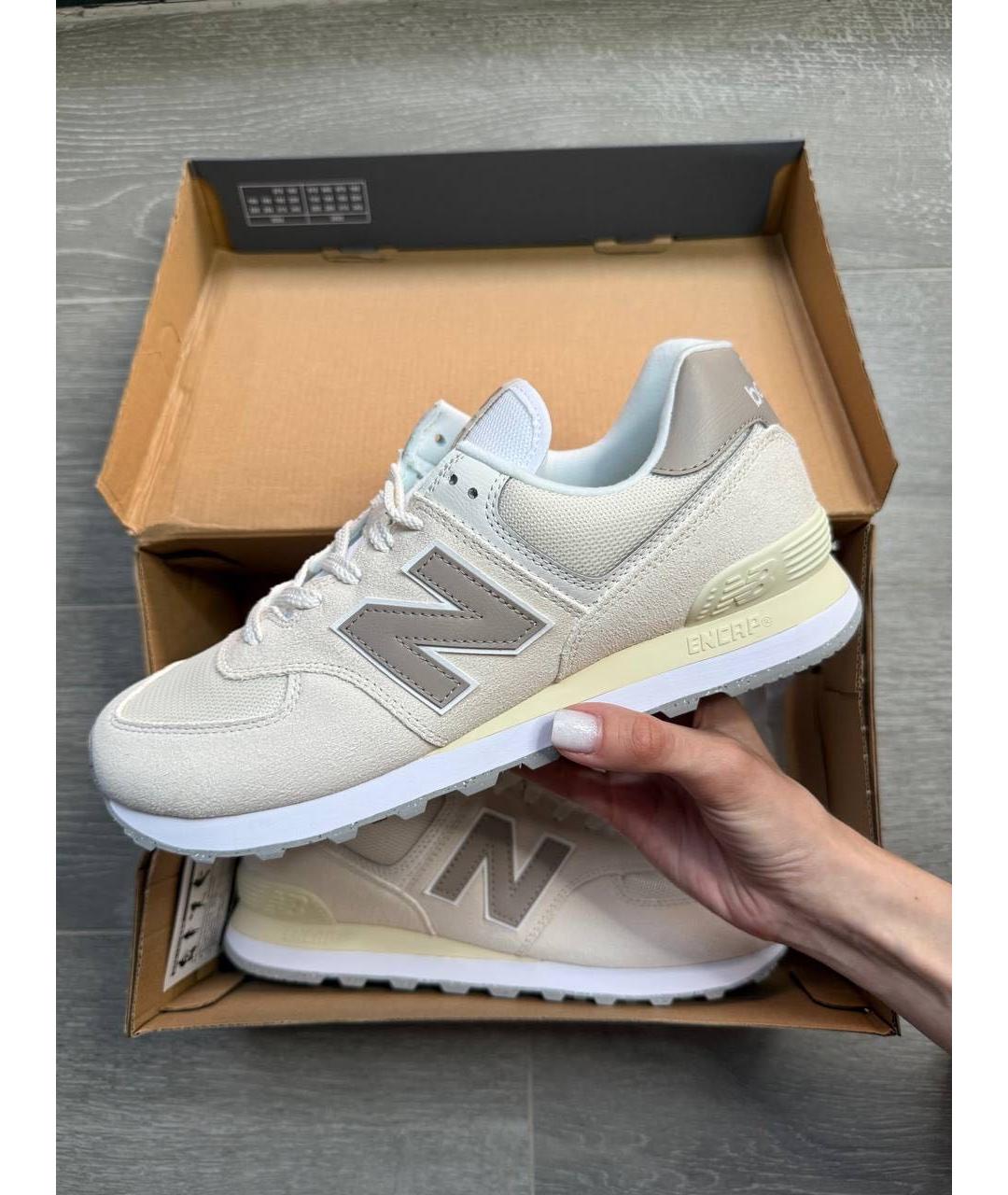 NEW BALANCE Бежевые низкие кроссовки / кеды, фото 3