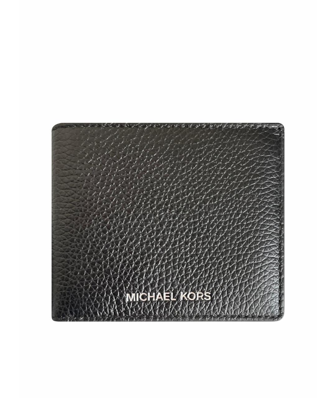 MICHAEL KORS Черный кожаный кошелек, фото 1