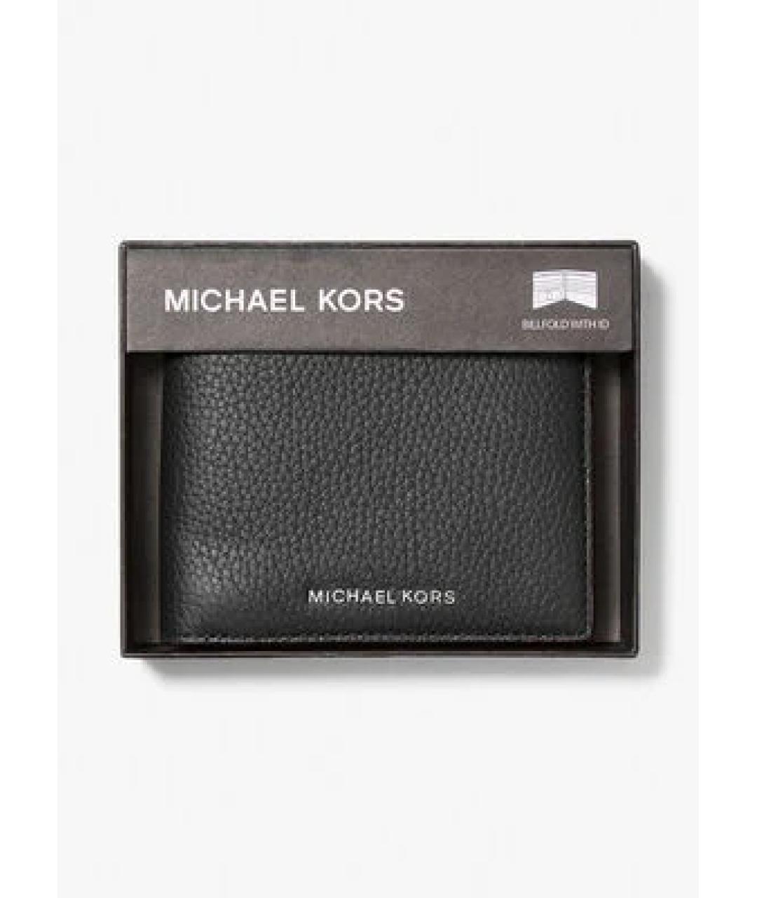 MICHAEL KORS Черный кожаный кошелек, фото 7