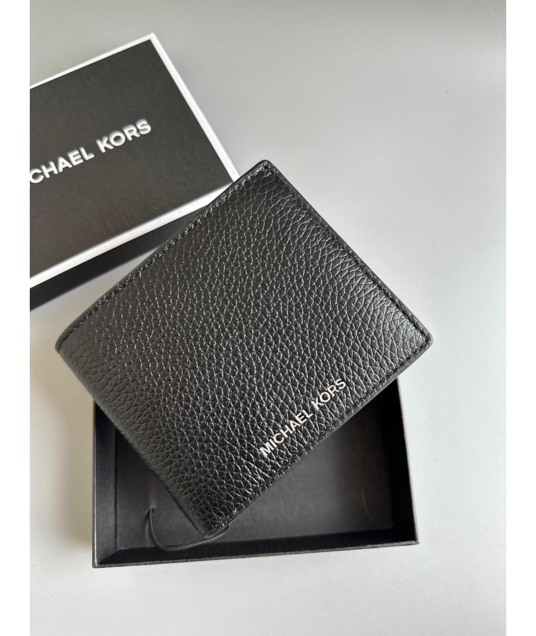 MICHAEL KORS Черный кожаный кошелек, фото 5