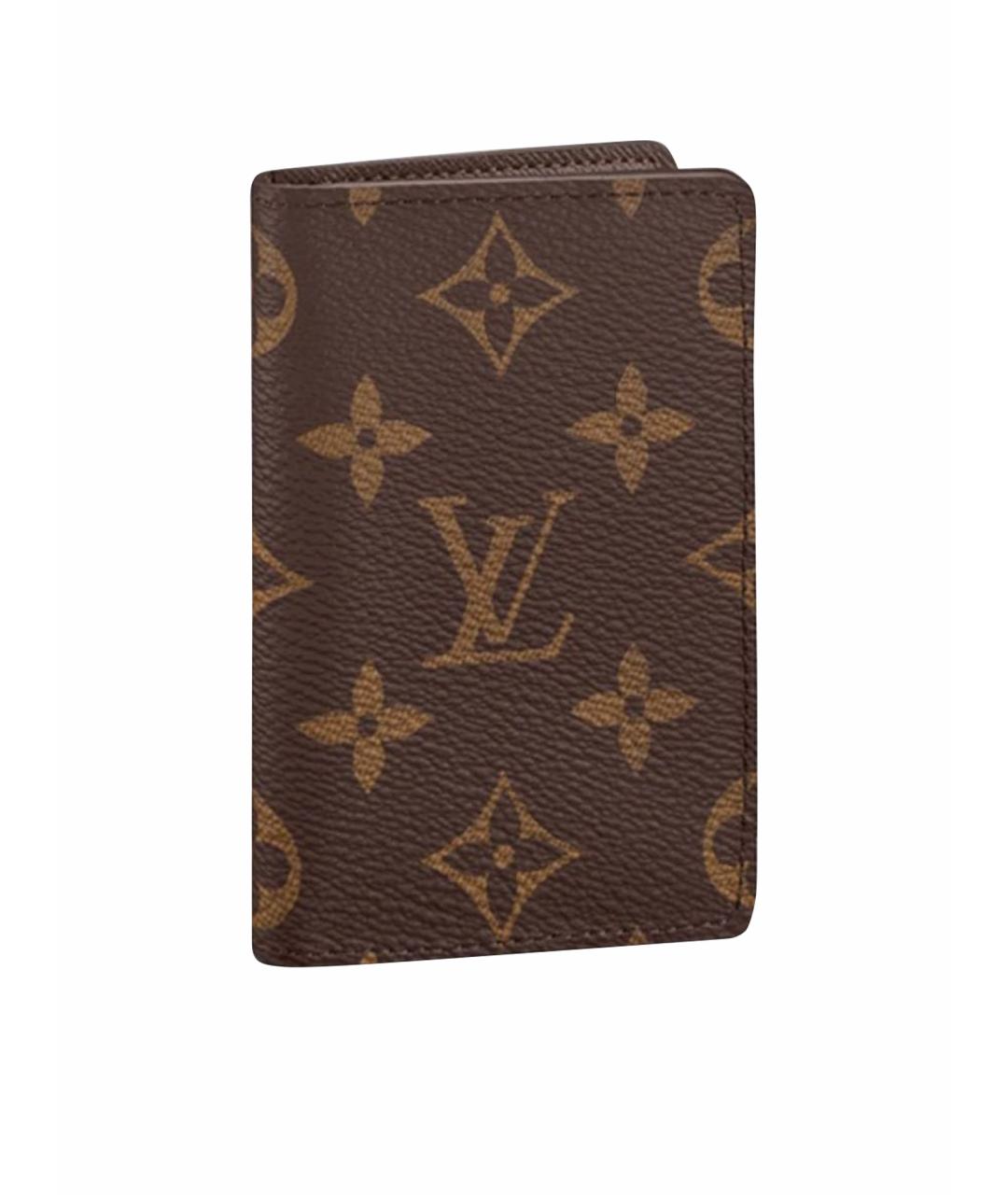 LOUIS VUITTON Коричневый кардхолдер, фото 1