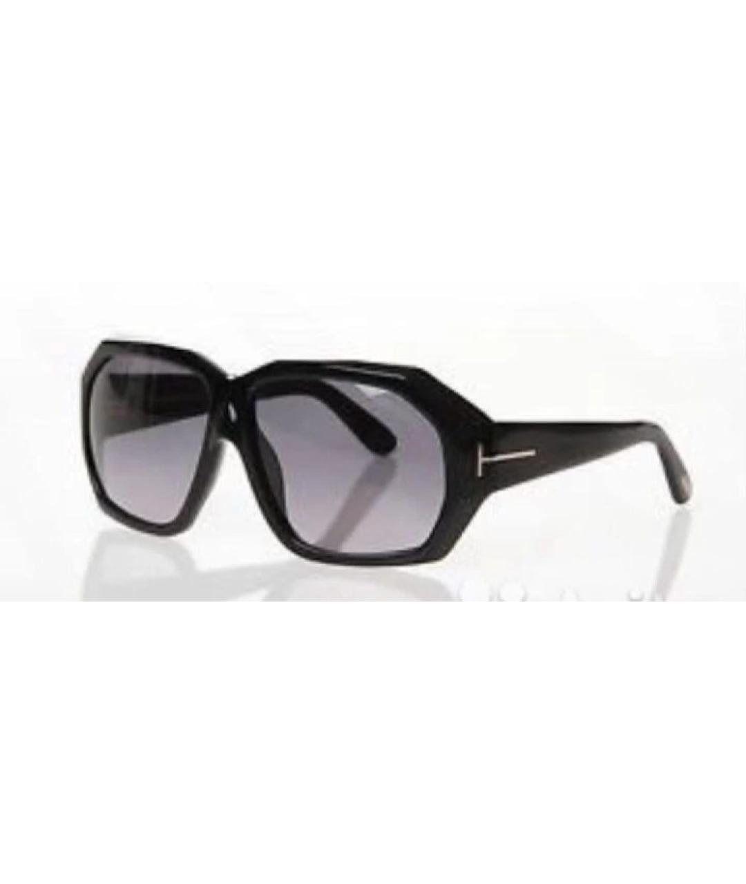 TOM FORD Черные пластиковые солнцезащитные очки, фото 10