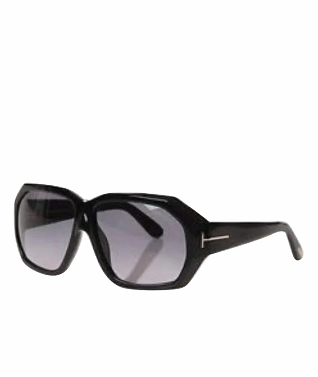 TOM FORD Черные пластиковые солнцезащитные очки, фото 1