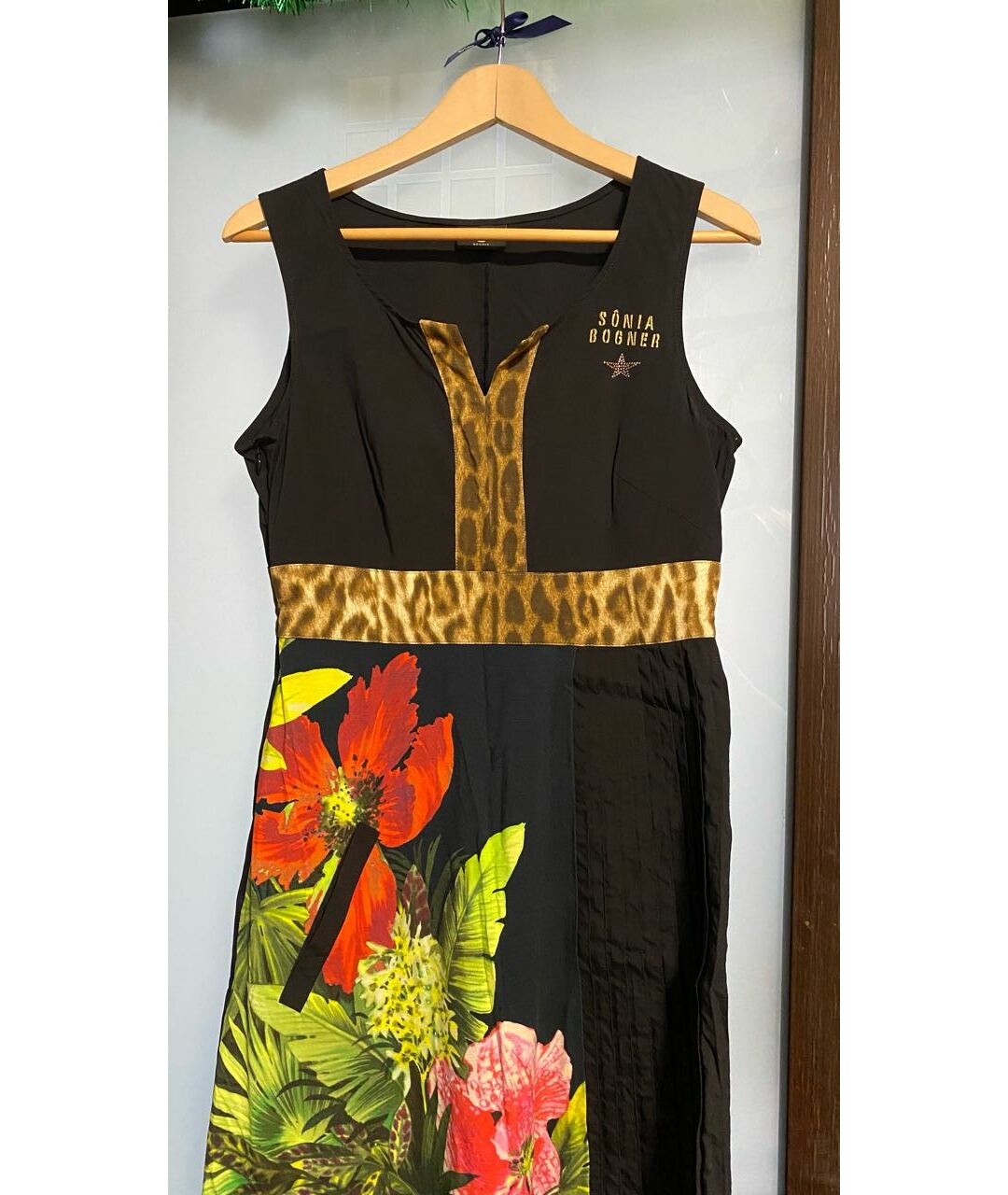 BOGNER Черное полиамидовое повседневное платье, фото 8