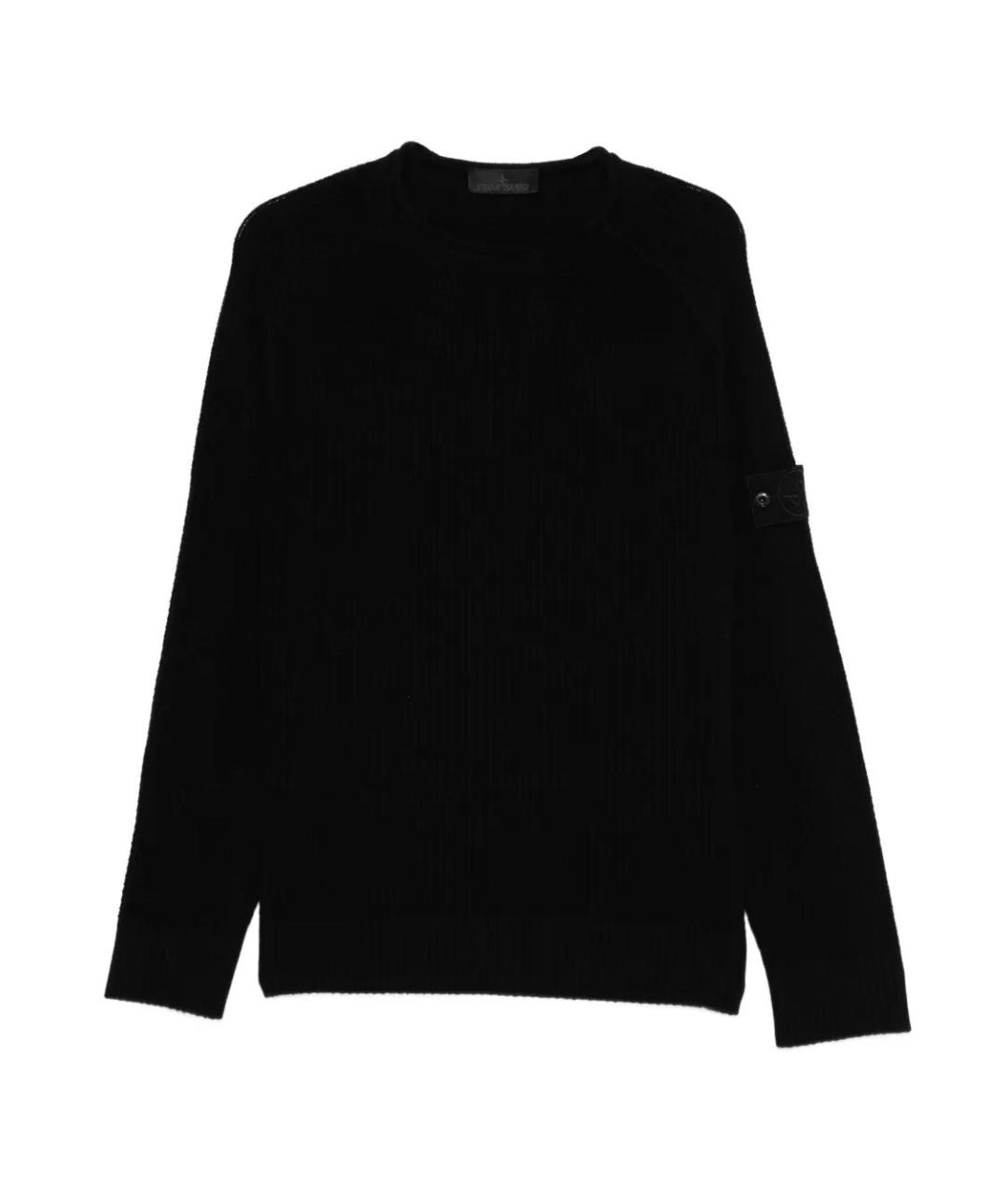 STONE ISLAND Черный шерстяной джемпер / свитер, фото 1
