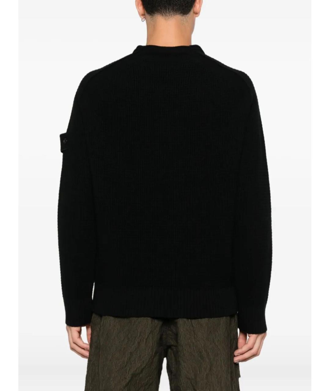 STONE ISLAND Черный шерстяной джемпер / свитер, фото 3