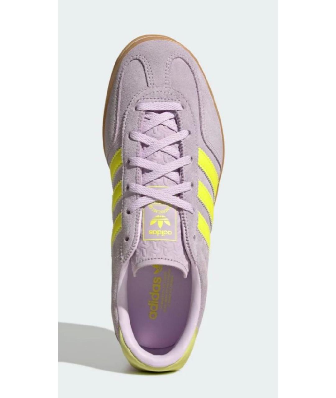 ADIDAS Фиолетовые кожаные кеды, фото 3